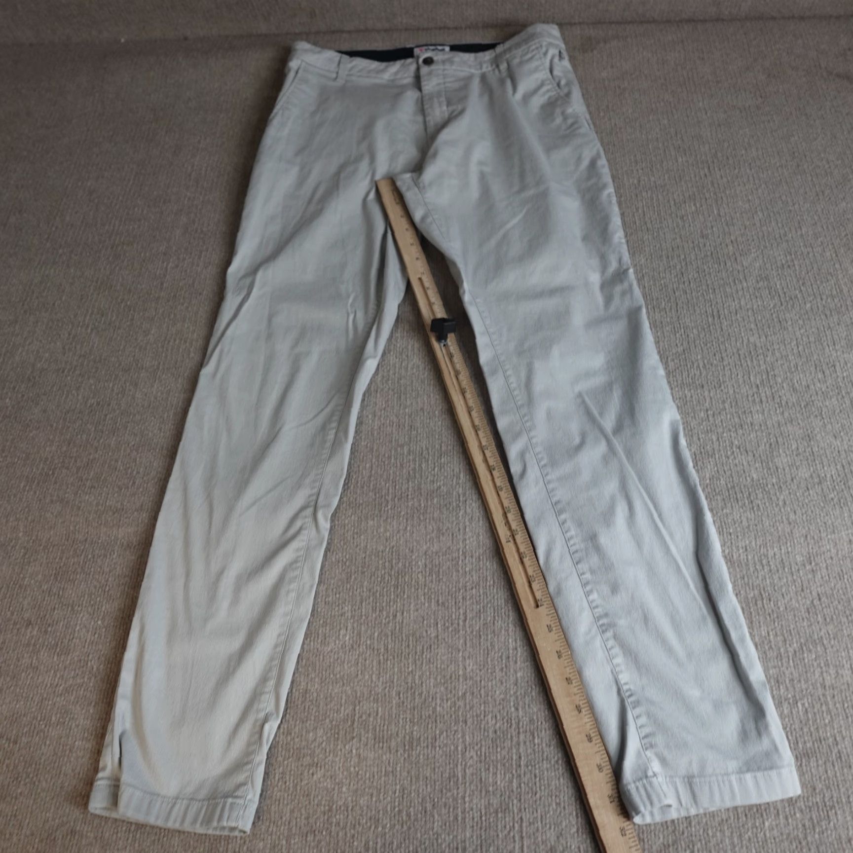 Vintage Birddogs Mens Pants 34 x 32 Gray Chino Cotton Blend Size US 34 / EU 50 - 2 Thumbnail