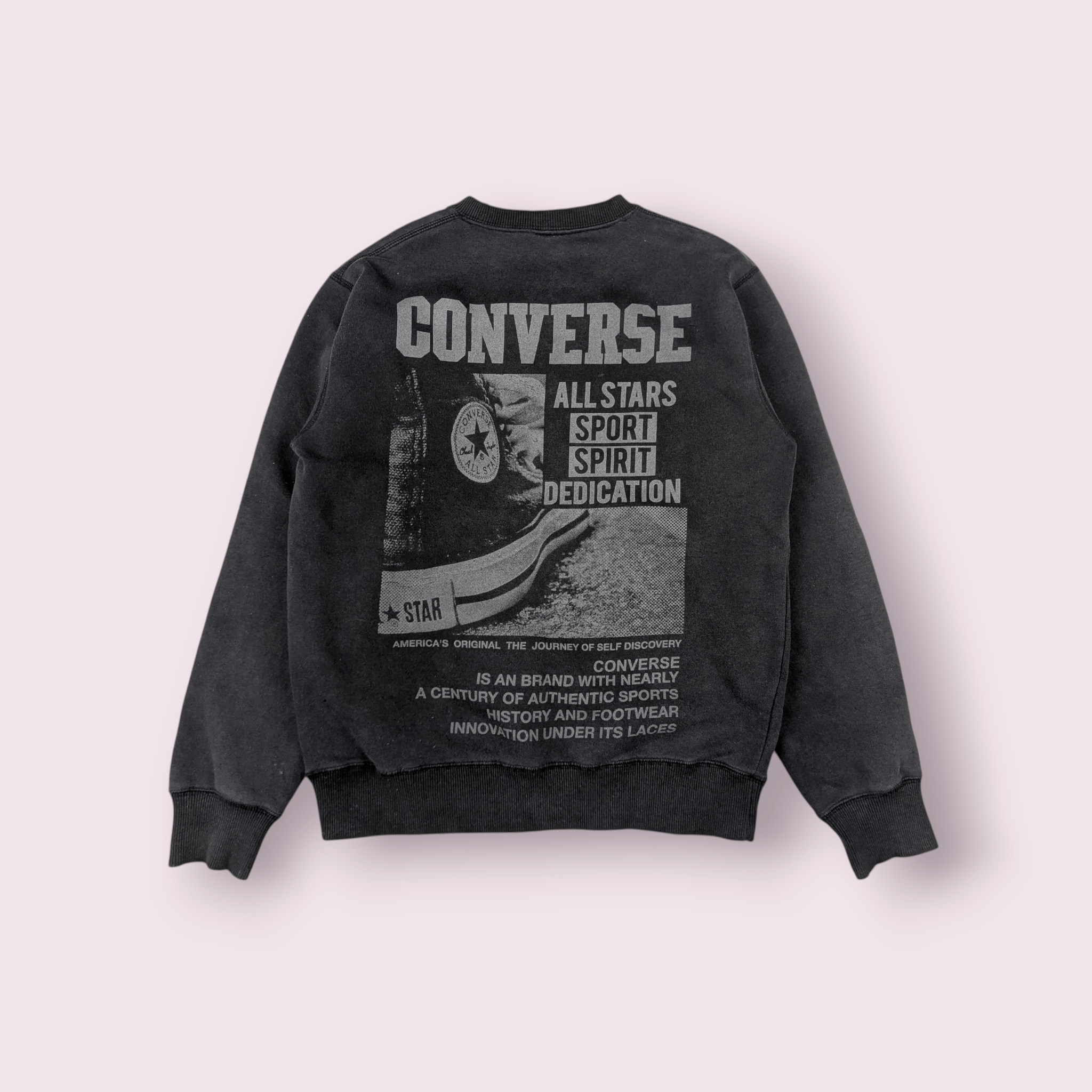 Converse Vintage 2000's CONVERSE All Star Big Image Sweatshirt Size US S / EU 44-46 / 1 - 2 Thumbnail