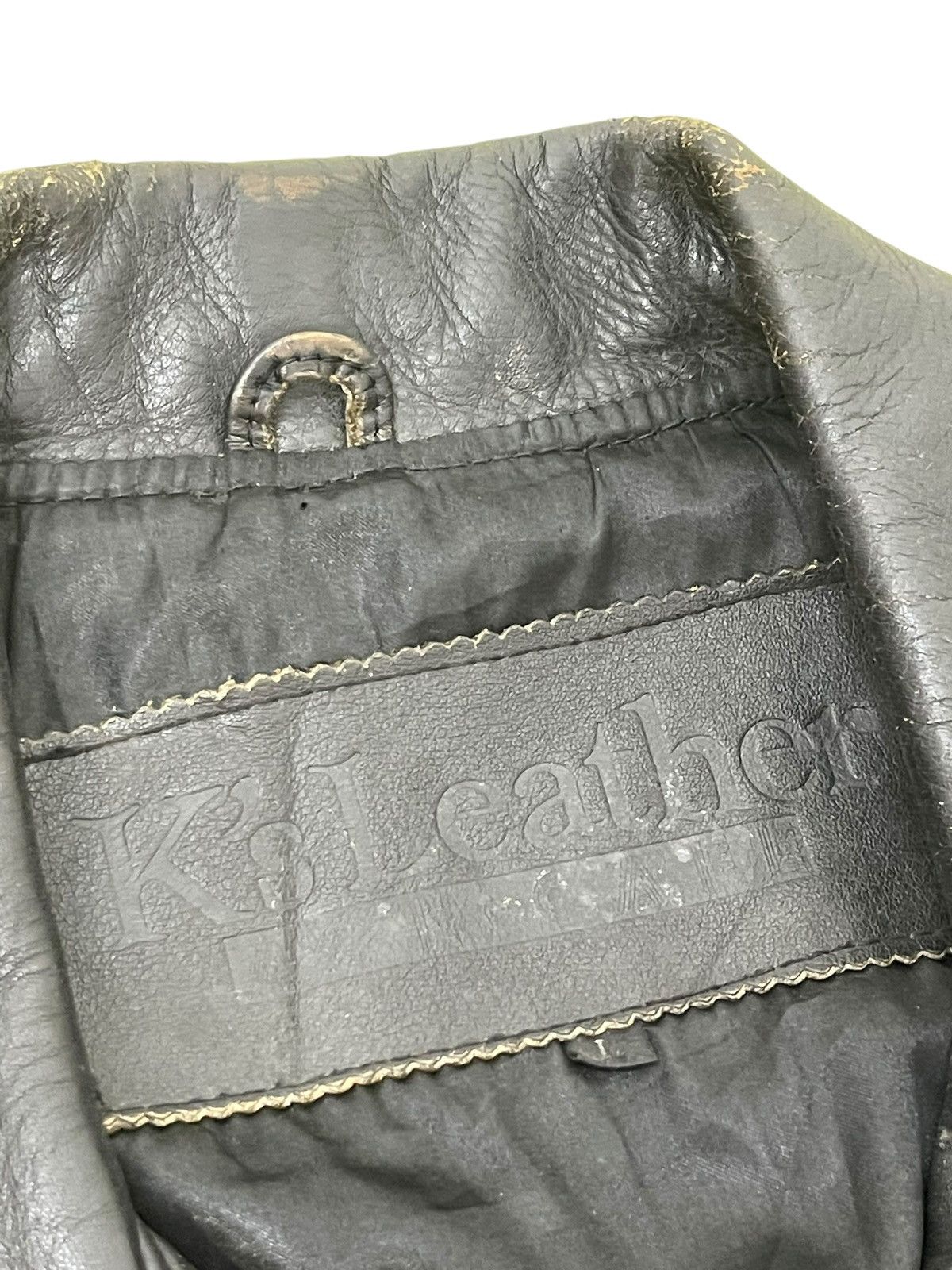 Kadoya Vtg Kadoya Akira Leather Jacket Cowhide Double Collar 2🟦 Size US L / EU 52-54 / 3 - 12 Thumbnail