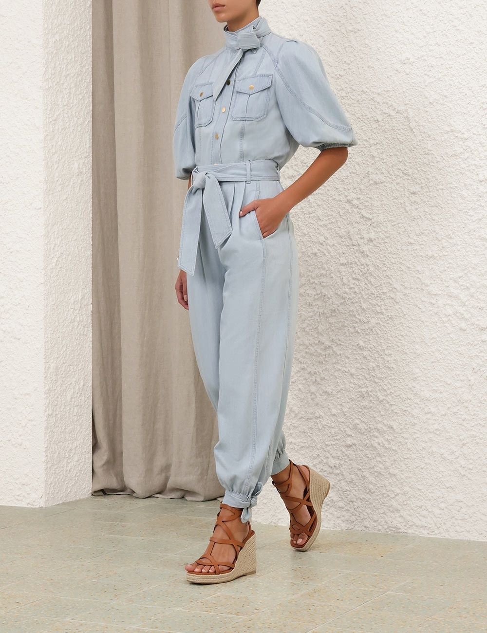 Zimmermann oc11z1025 Acacia Denim Harem Pant in Ice Blue Size 28" / US 6 / IT 42 - 3 Thumbnail