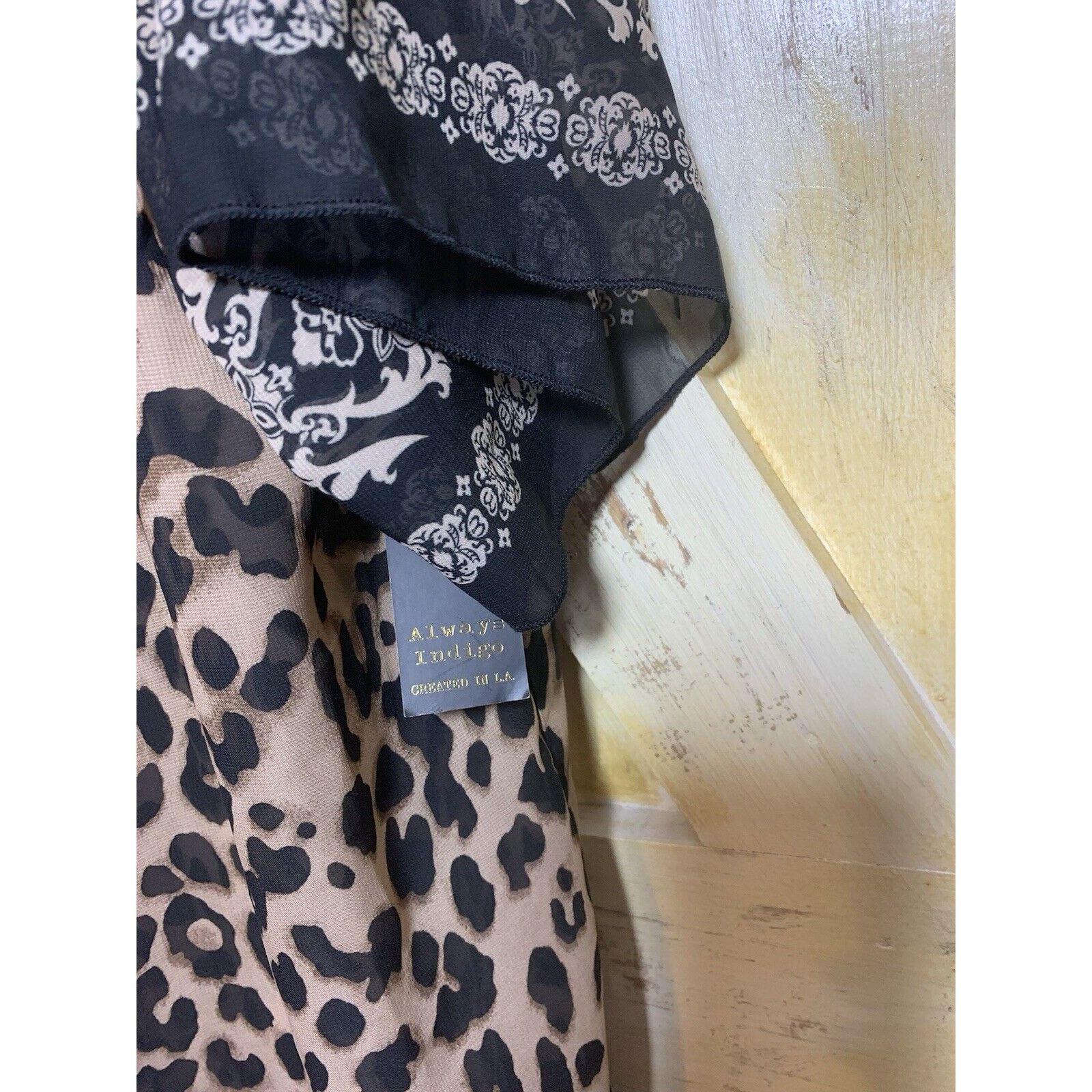 Indigo Always Indigo Kimono Style Top Cheetah Print Size L New Size L / US 10 / IT 46 - 3 Thumbnail