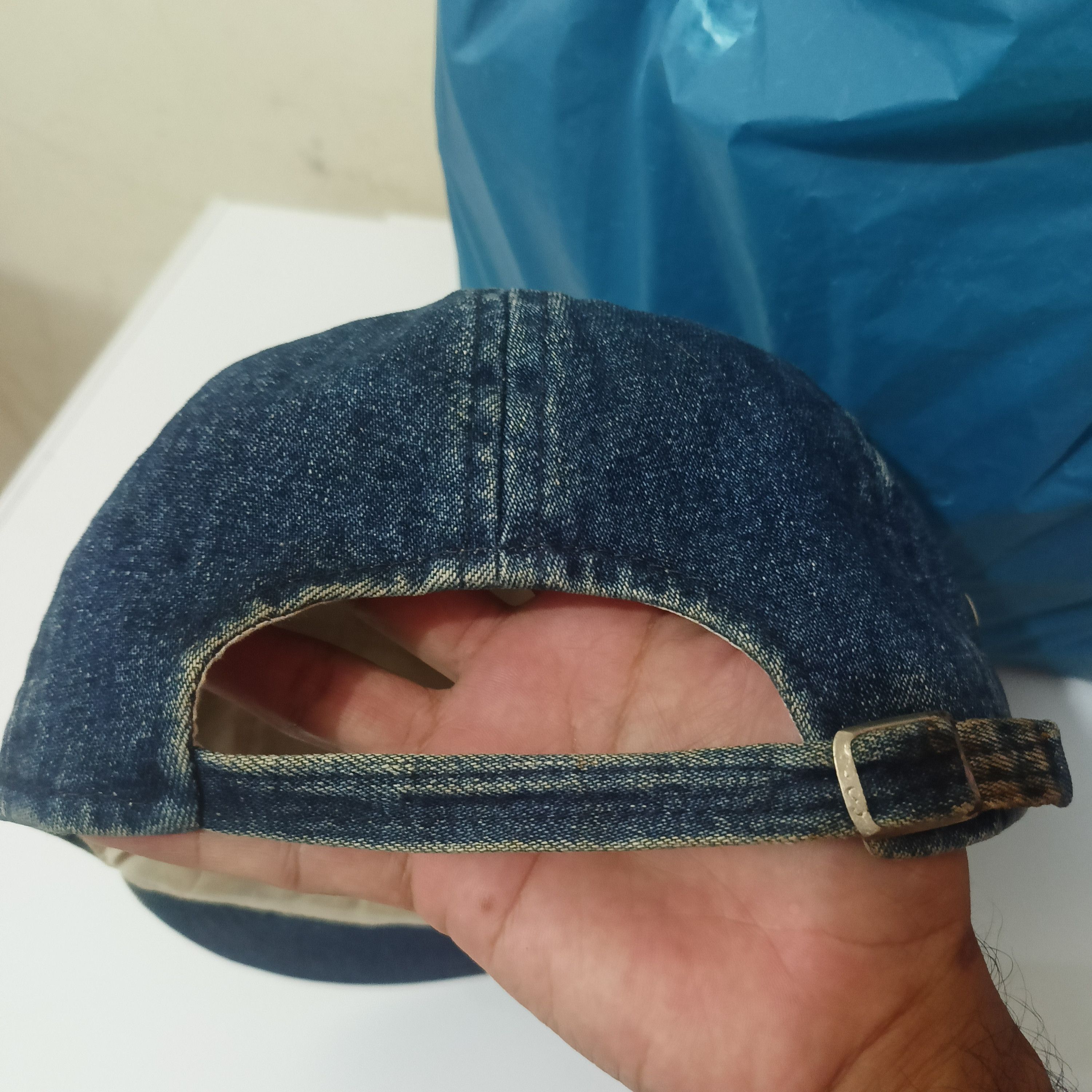 Japanese Brand × Vintage Japanese cap V.I.P. Style denim rare design distressed cap Size ONE SIZE - 5 Thumbnail
