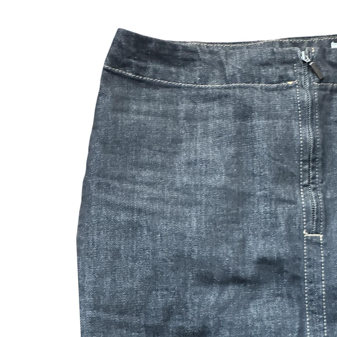 Zara New Zara indigo colorblocked denim slit skirt size Small Size 30" / US 8 / IT 44 - 2 Thumbnail