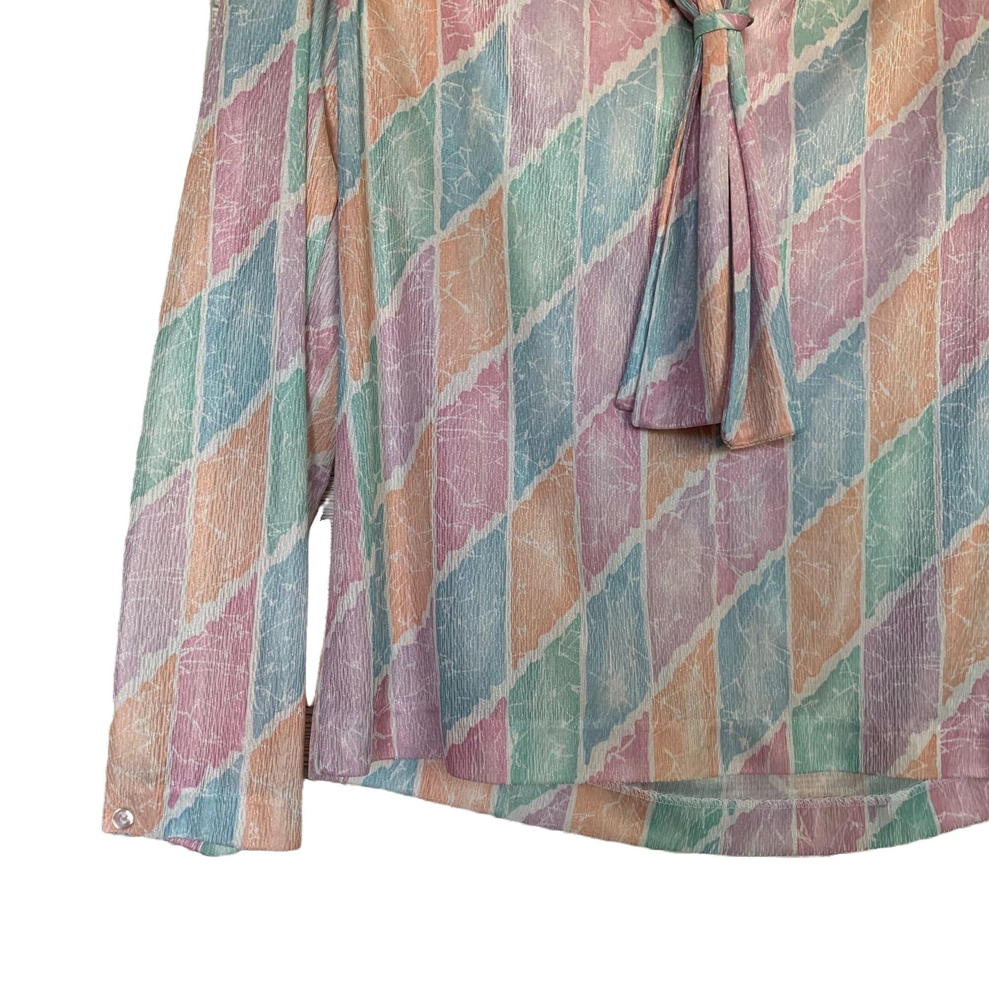 Vintage Vintage Devon Bubblegum Pastel Goth Tie Neck Blouse M Size M / US 6-8 / IT 42-44 - 3 Thumbnail