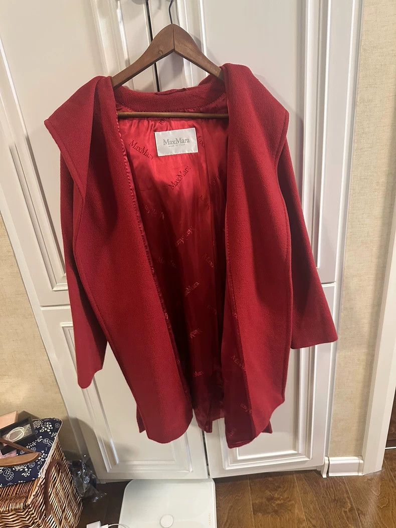 Max Mara Max Mara Rialto New Year's Red Bathrobe Camel Coat Size L / US 10 / IT 46 - 2 Thumbnail