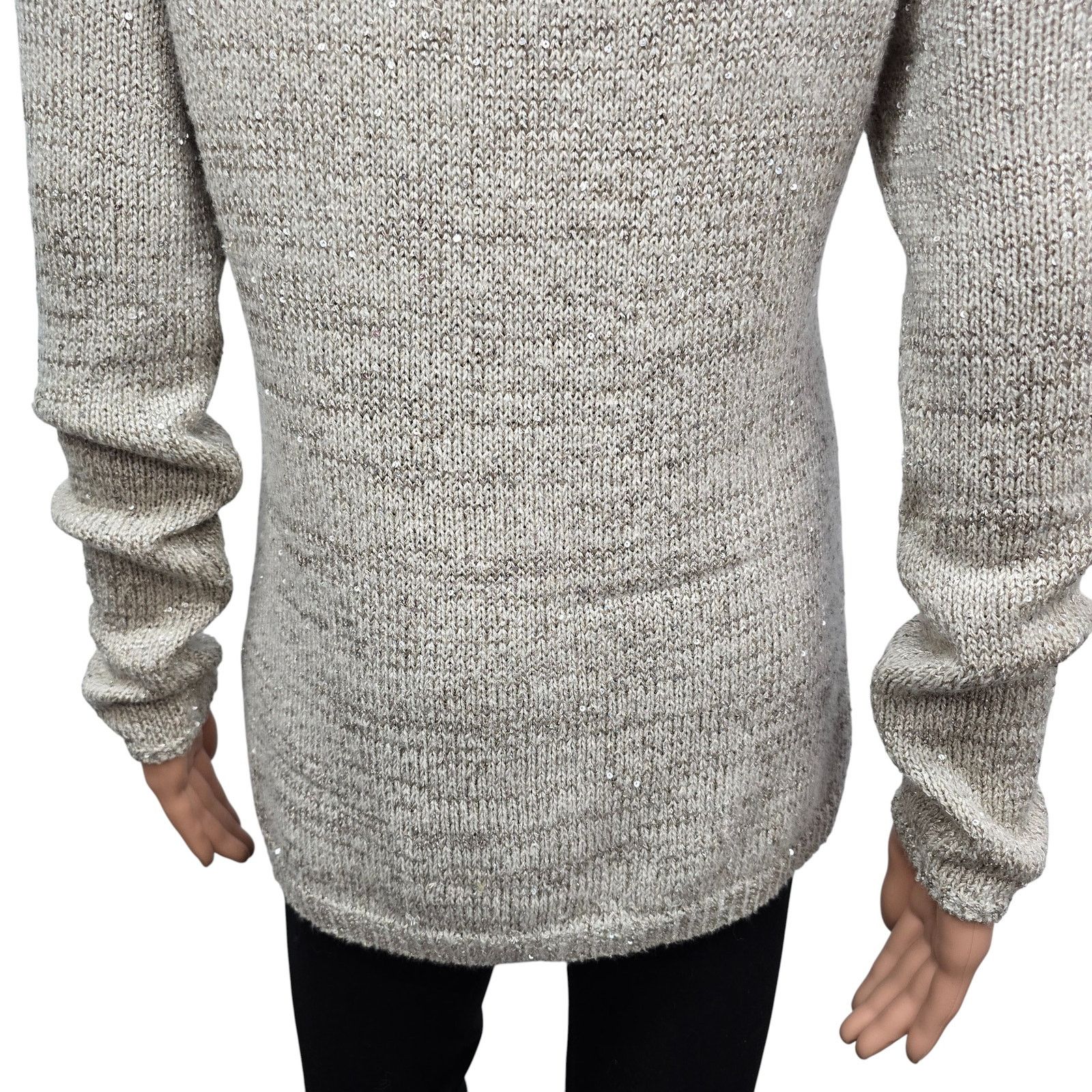 White House Black Market White House Black Market Sequin Sweater Cowl Neck XS Sparkle Size XS / US 0-2 / IT 36-38 - 10 Thumbnail