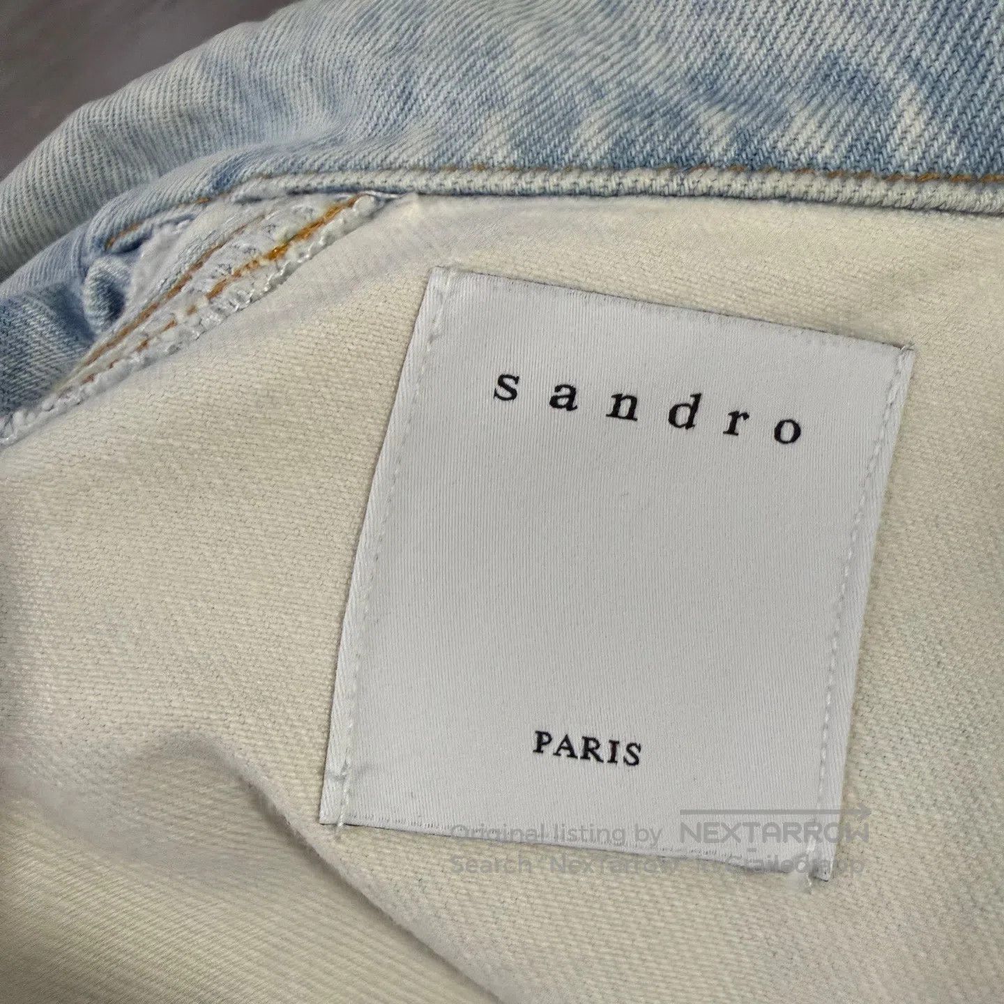Sandro SANDRO Distressed Denim Jacket| Size XXS / US 00 / IT 34 - 3 Thumbnail