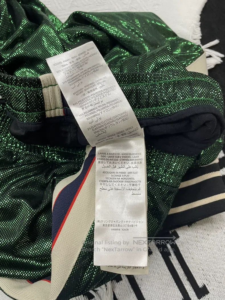 Gucci Gucci SizeXS Green side striped letter logo trousers Size US 27 - 6 Thumbnail