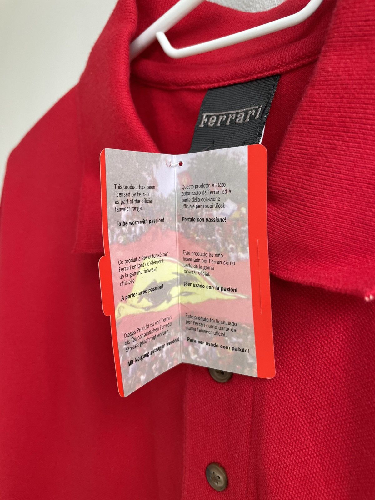 Ferrari NEW 2002 Vintage Ferrari Red Polo Shirt SF Logo F1 Formula 1 Size US L / EU 52-54 / 3 - 6 Thumbnail