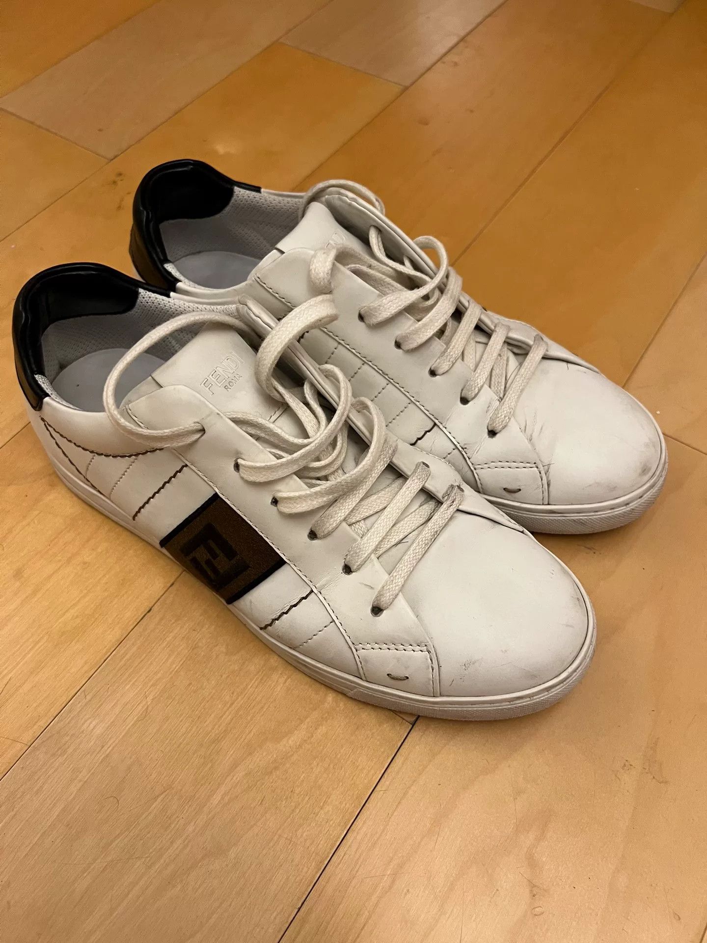 Fendi Fendi Men's White Casual Sneakers Size US 9 / EU 42 - 1 Thumbnail