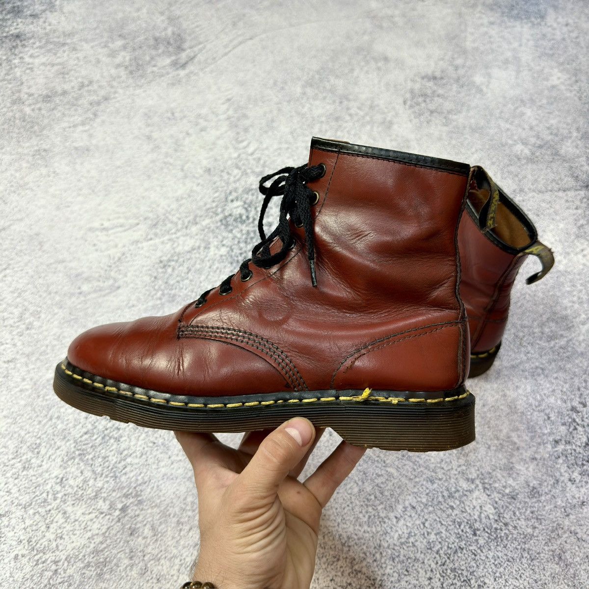 Dr. Martens × Vintage Rare Vintage Dr. Martens 1460 Cherry Red US9 UK8 27cm Size US 9 / EU 42 - 7 Thumbnail