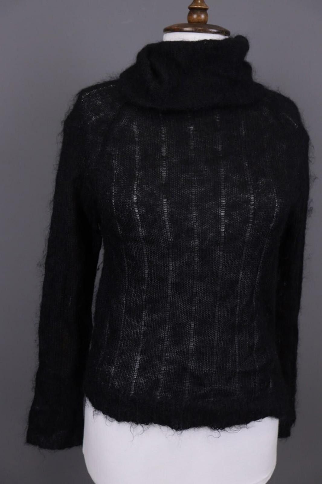 BILLTORNADE Bill Tornade Black Mesh Turtle Neck Knit Sweater Size S Size S / US 4 / IT 40 - 5 Thumbnail