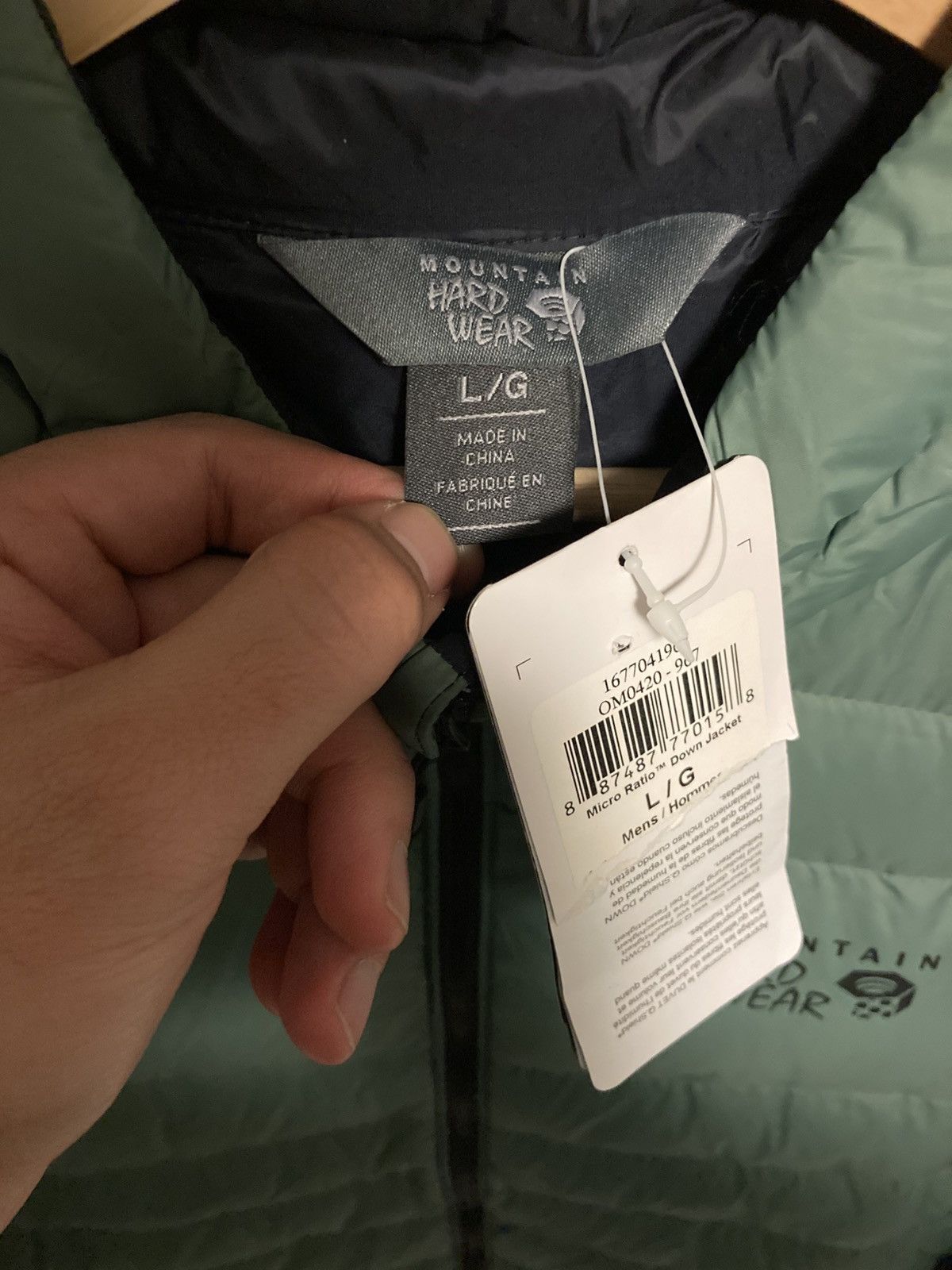 Mountain Hardwear Mountain Hardwear Green Micro Ratio Down Jacket Size US L / EU 52-54 / 3 - 3 Thumbnail