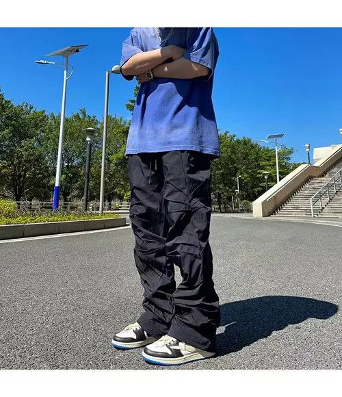 Japanese Brand × Vintage multi function patchwork folk cargo skate flare pants Size US 34 / EU 50 - 2 Thumbnail