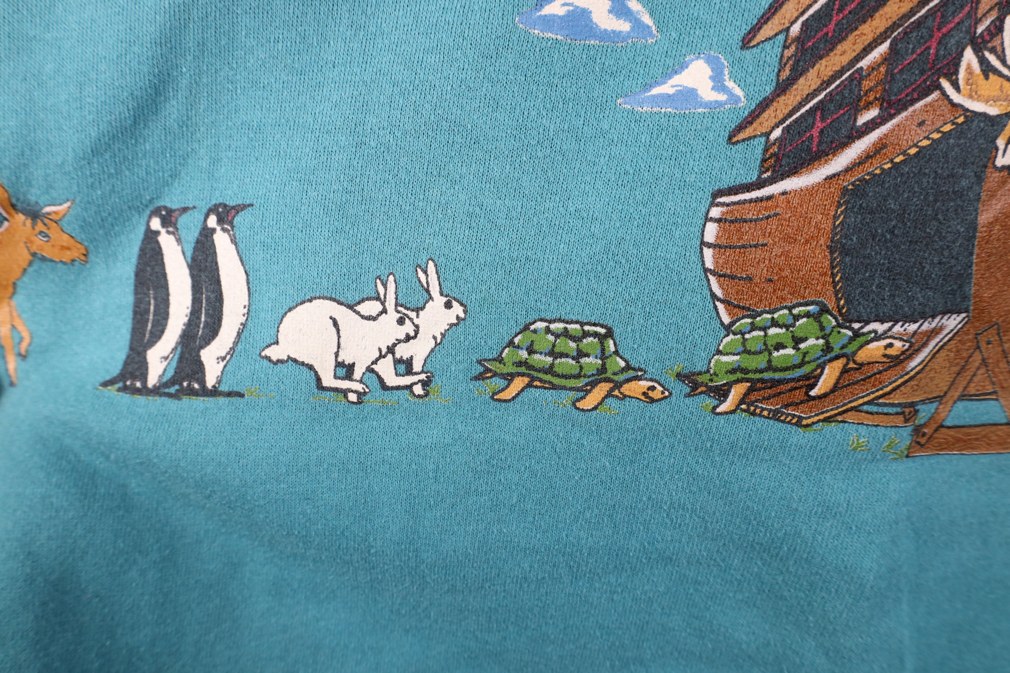 Vintage Vintage 90s Christian Noahs Ark Animals Layered Sweatshirt Size XL / US 12-14 / IT 48-50 - 9 Thumbnail
