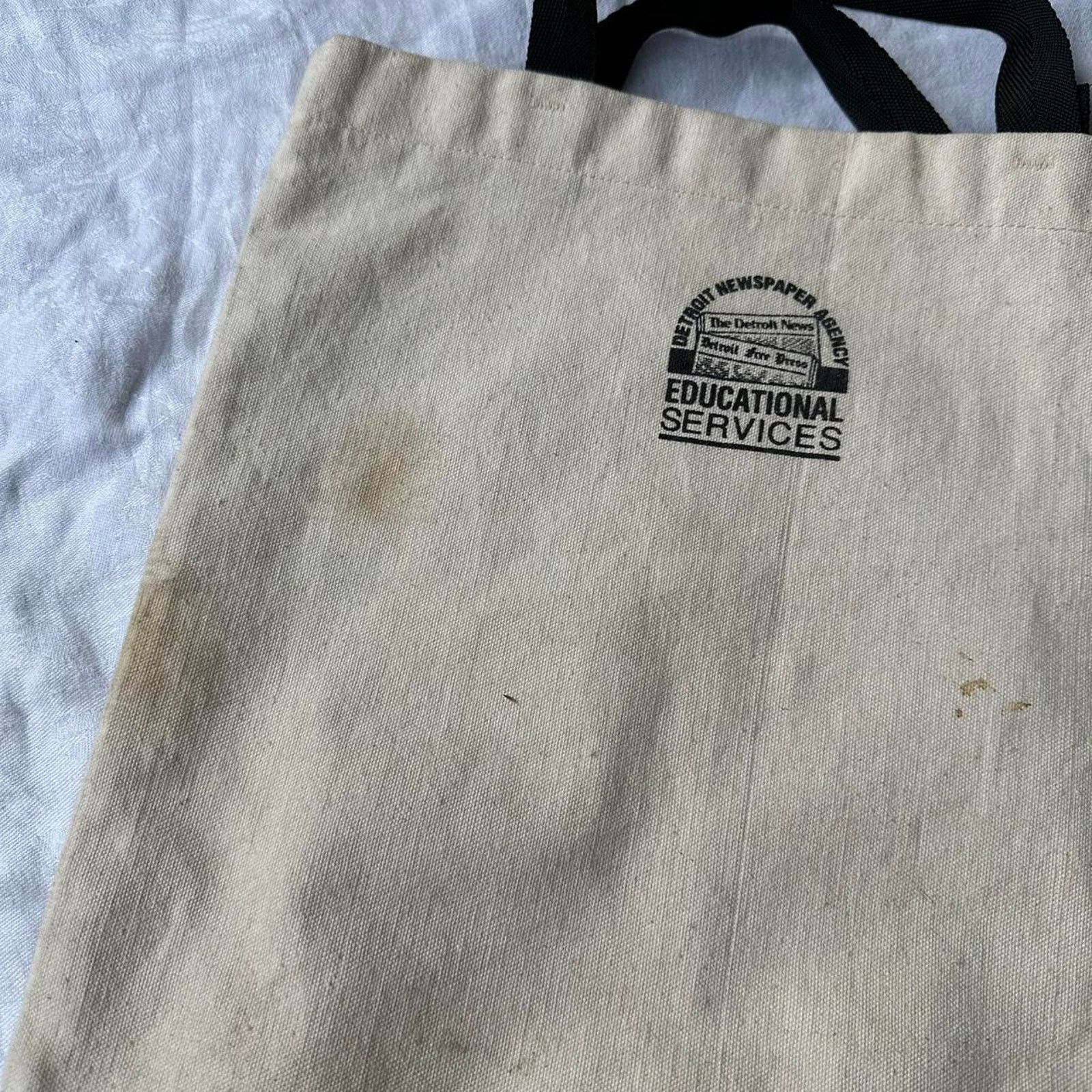 Vintage Rare Vintage 80s 90s Detroit News Newspaper Graphic Tote Bag Size ONE SIZE - 5 Thumbnail