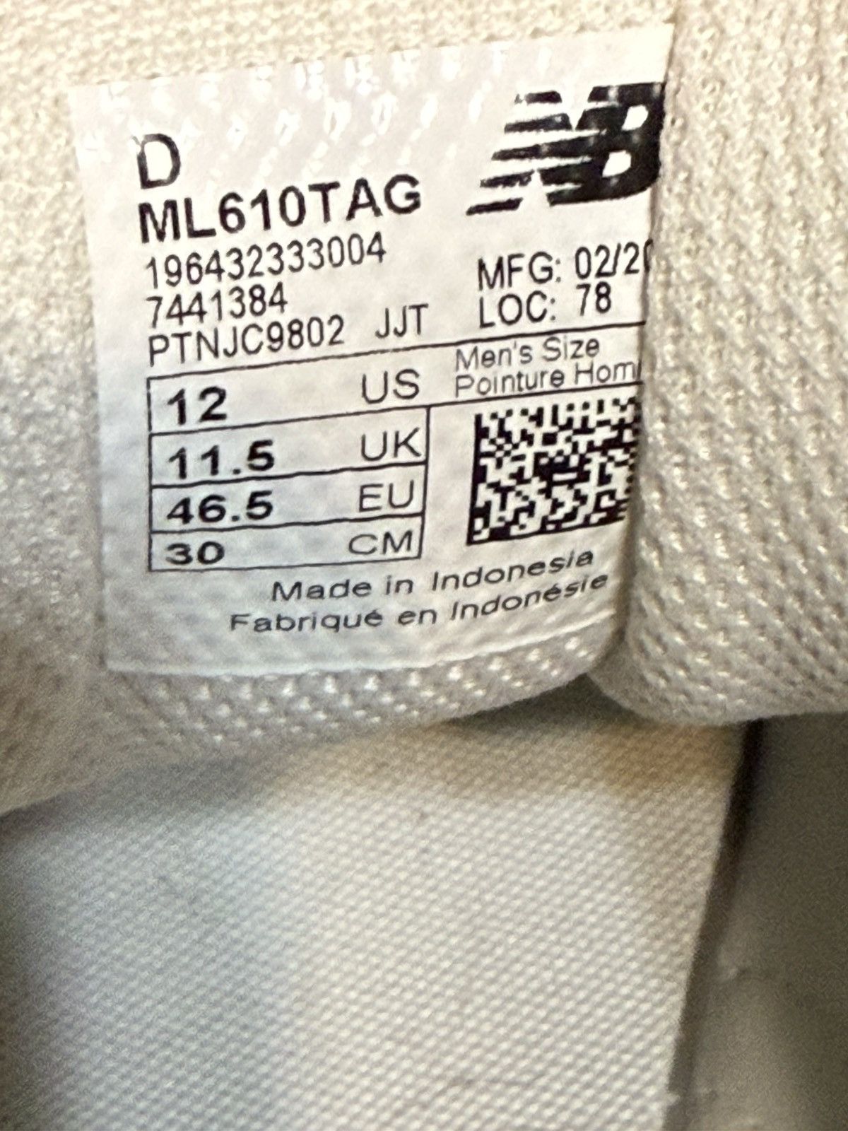New Balance NEW BALANCE ML610TAG WHITE BEIGE Size US 12 / EU 45 - 7 Thumbnail