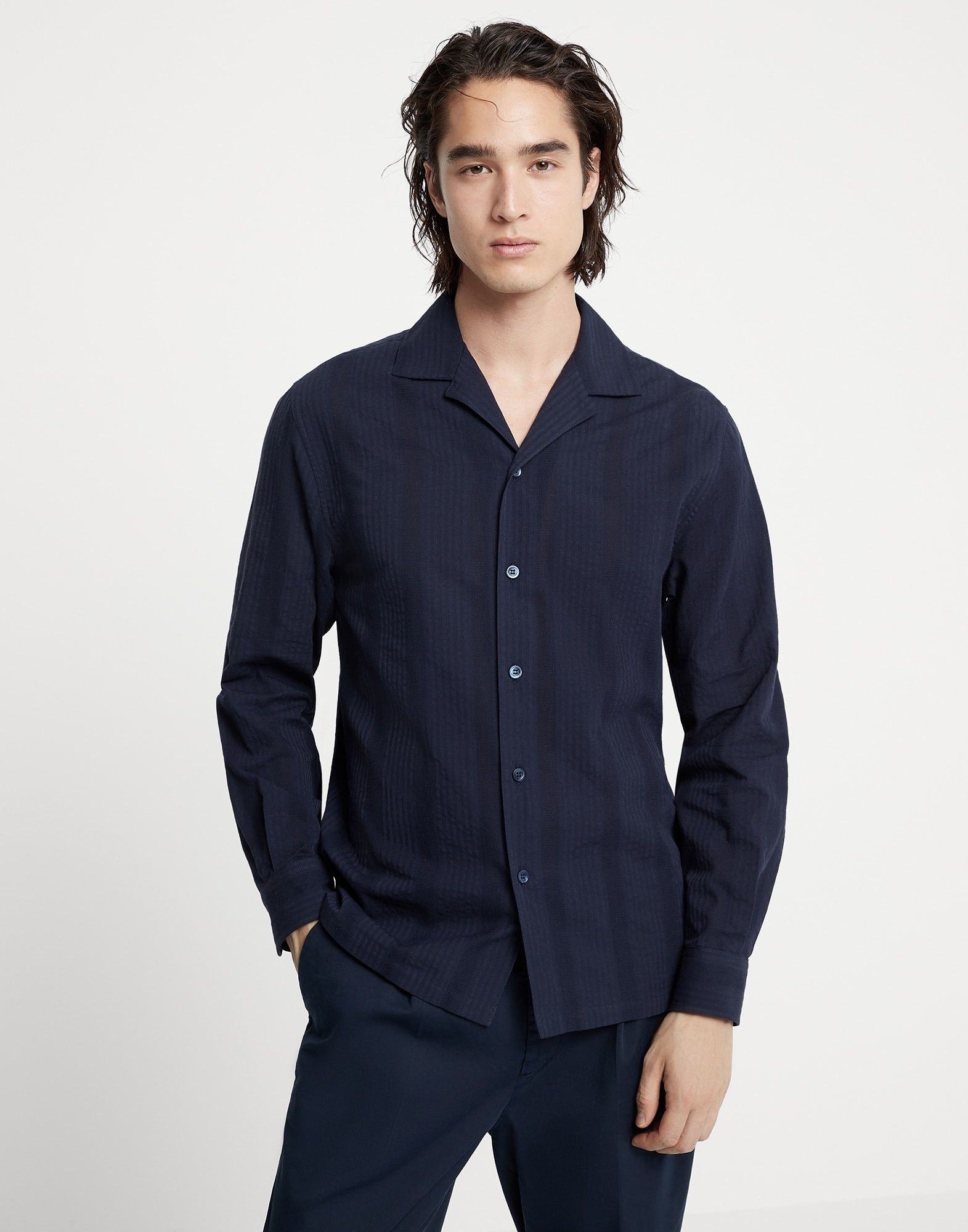 Brunello Cucinelli Shirt in Navy Size US XL / EU 56 / 4 - 1 Thumbnail