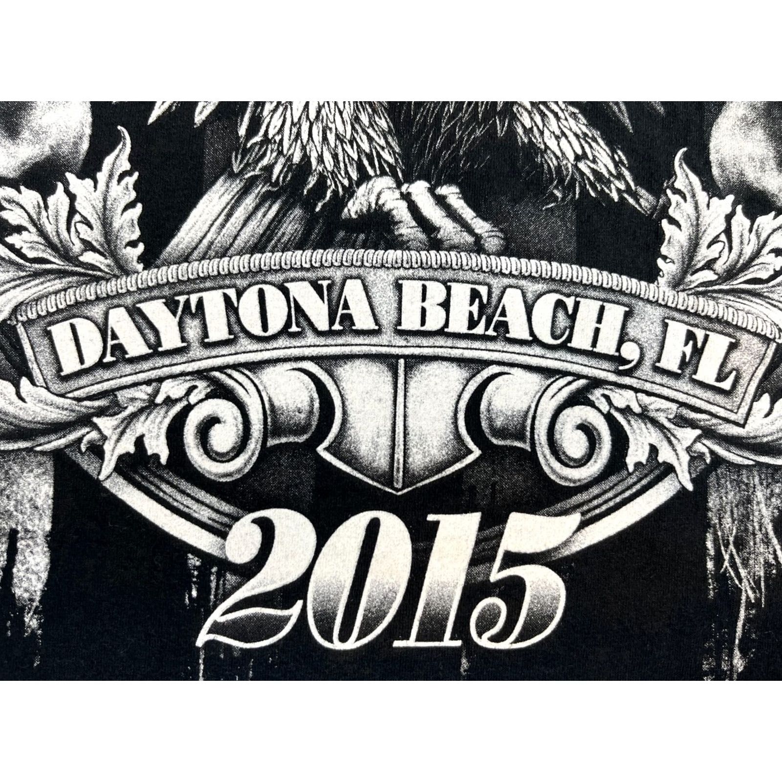 Fruit Of The Loom 2015 Daytona Beach, FL 74th Bike Week T-Shirt Double-Sided Sz XL Motorcycle Men's XL Black Cotton Fruit of the Loom Shirt Chil Size US XL / EU 56 / 4 - 5 Thumbnail