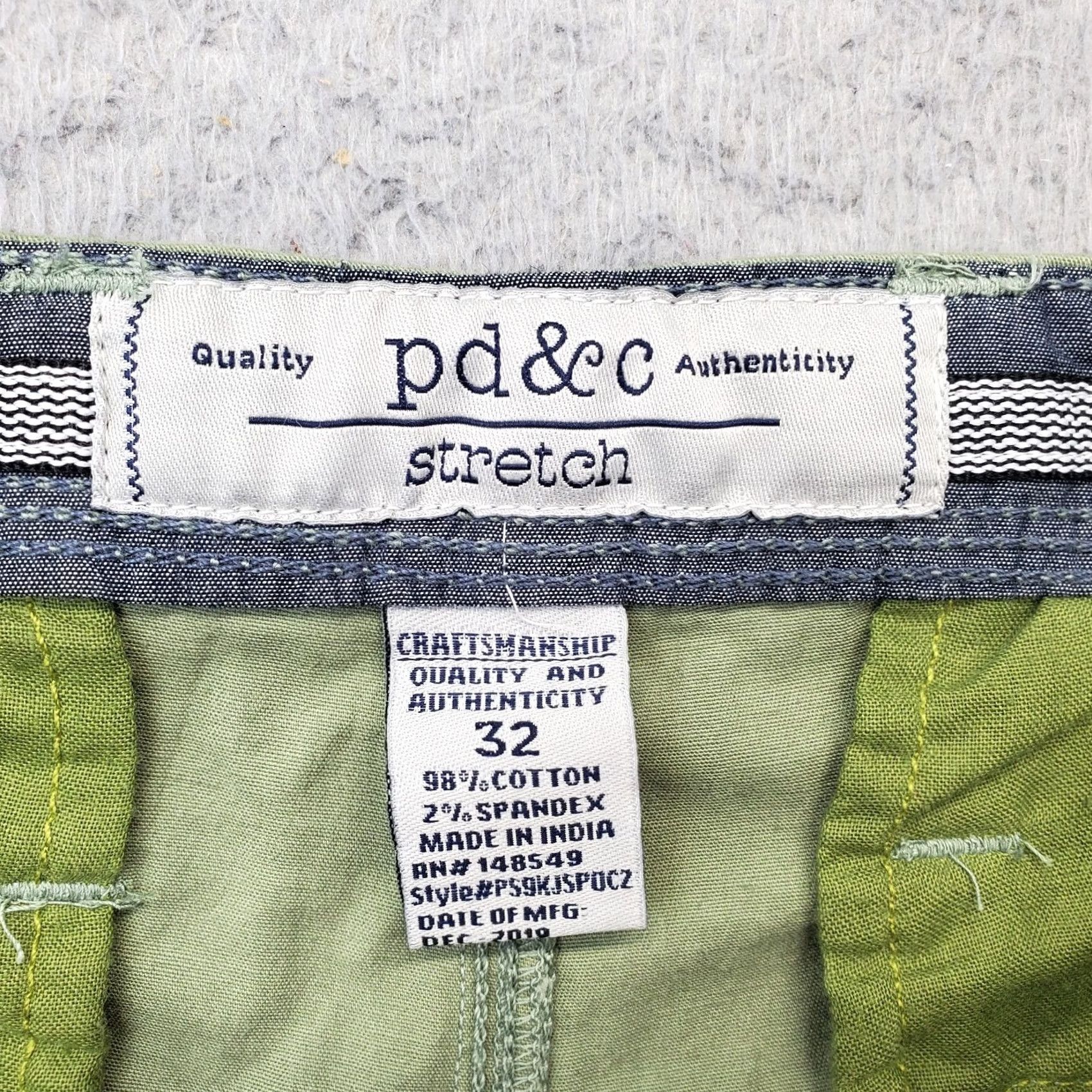 PD&C PD&C Chino Shorts Womens 32 Palm Trees Stretch Outdoor Zip Fly 9" Inseam Size 24" / US 00 / IT 34 - 3 Thumbnail