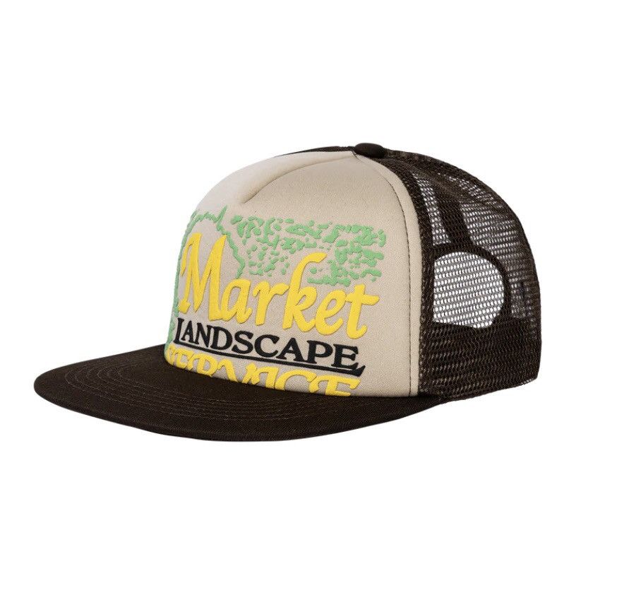 Market Market No Stress Black White Trucker Hat Size ONE SIZE - 2 Thumbnail