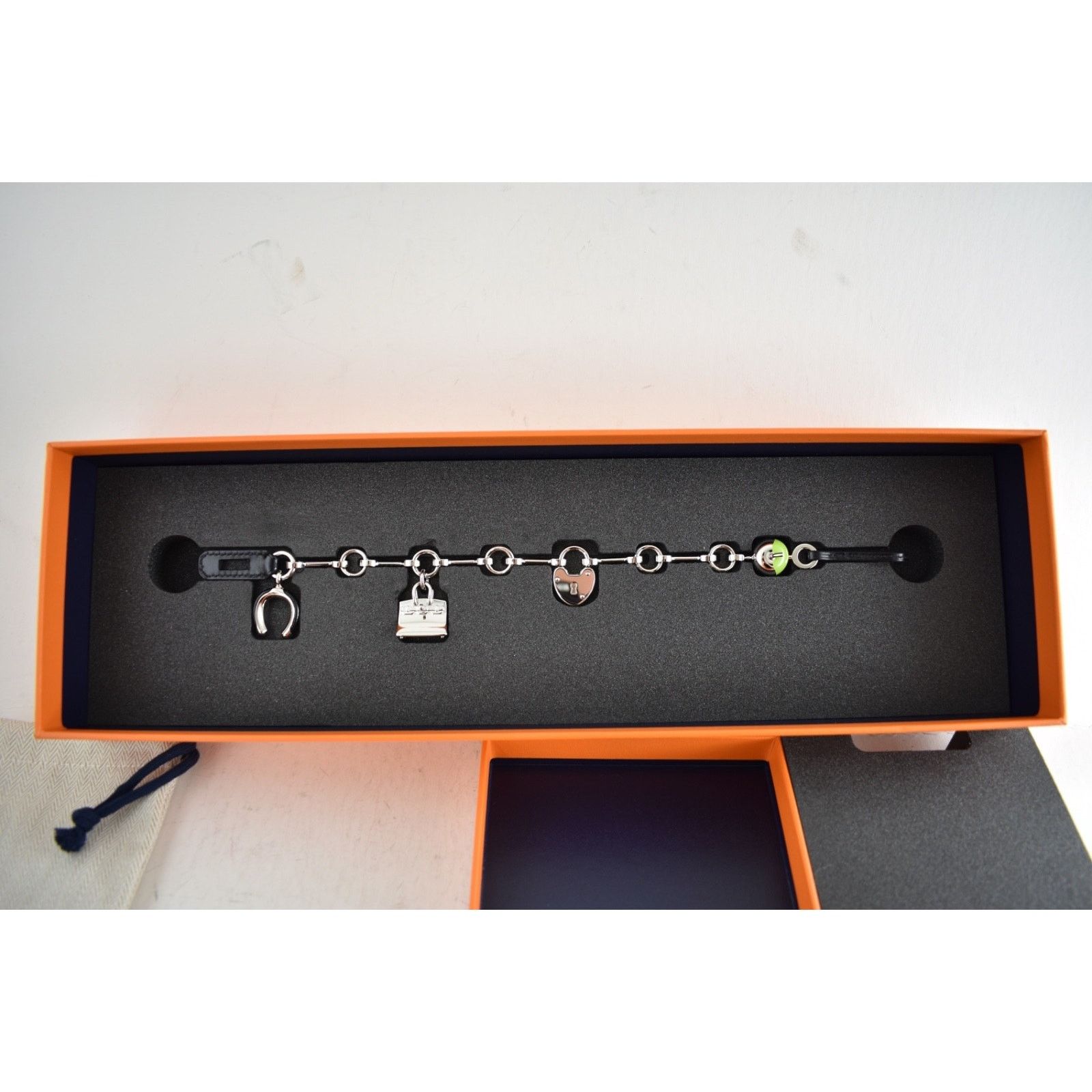Hermes Hermes Bijou De Sac Charm Green Apple Silver Birkin Kelly Size ONE SIZE - 9 Thumbnail