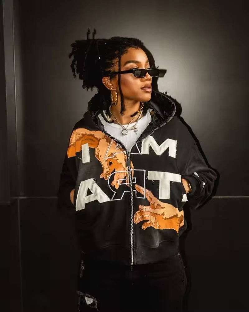 Japanese Brand × Vintage american y2k hoodie with zipper. Size US M / EU 48-50 / 2 - 2 Thumbnail