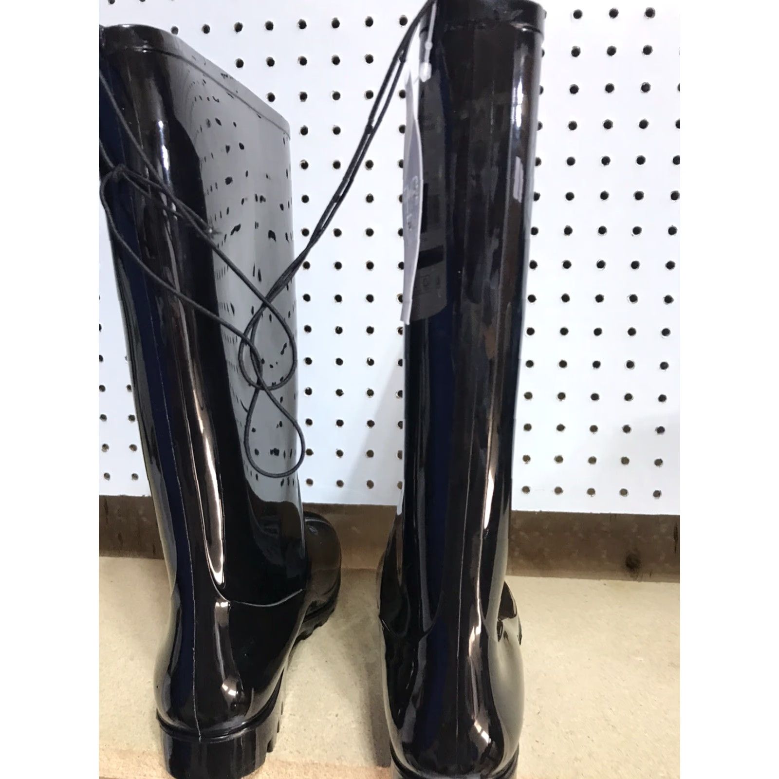 Vintage Time And Tru Rubber Boots Women's Size 8 Black Mid-Calf Pull-On Water Resistant New Size US 8 / IT 38 - 3 Thumbnail