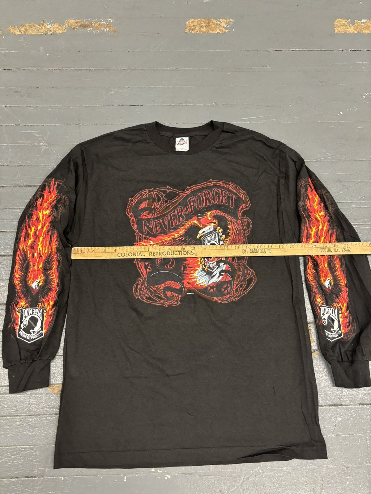 Vintage Vintage GSI biker flame tee Y2K Size US L / EU 52-54 / 3 - 3 Thumbnail