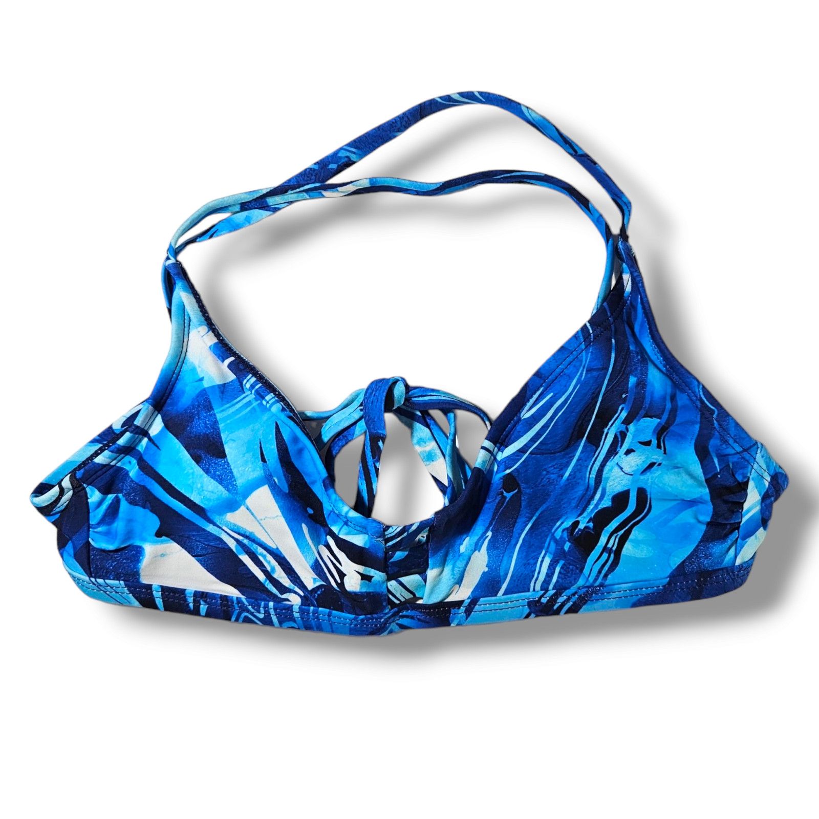 Other NWT Peyton & Parker Bikini Swim Top Sz. S Blue Tie Dye Size ONE SIZE - 1 Thumbnail