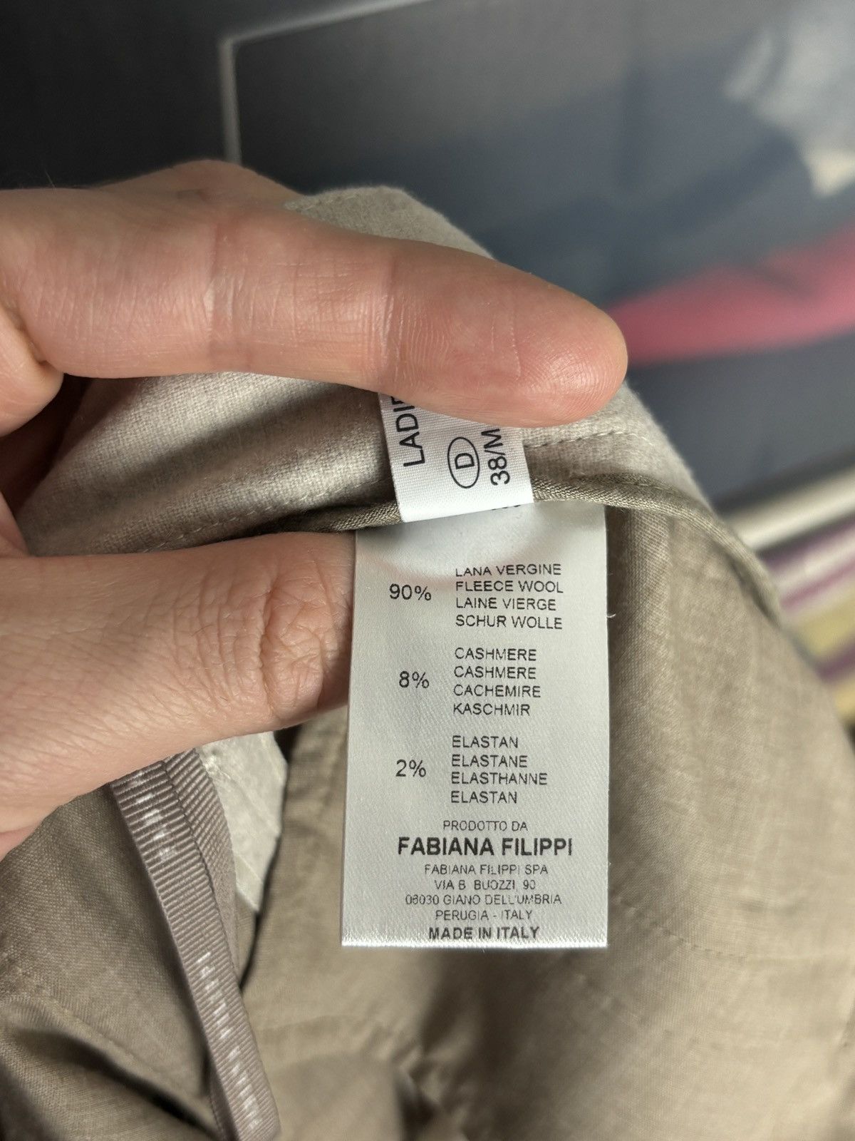 Fabiana Filippi Fabiana Filippi Virgin Wool Cashemre Beige Luxury Pants Size 30" / US 8 / IT 44 - 11 Thumbnail