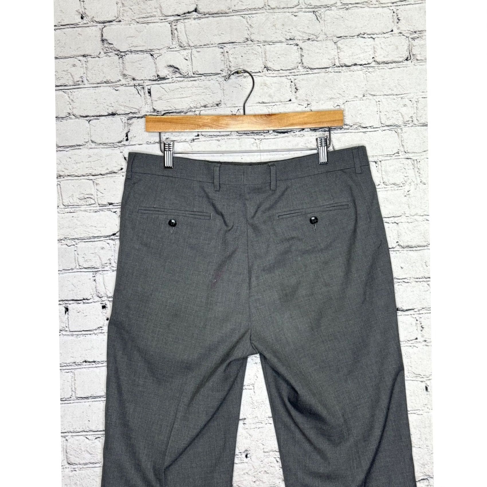 Michael Kors Michael Kors Men Gray Flat Front Dress Pants Slacks Size 34 Size US 34 / EU 50 - 5 Thumbnail