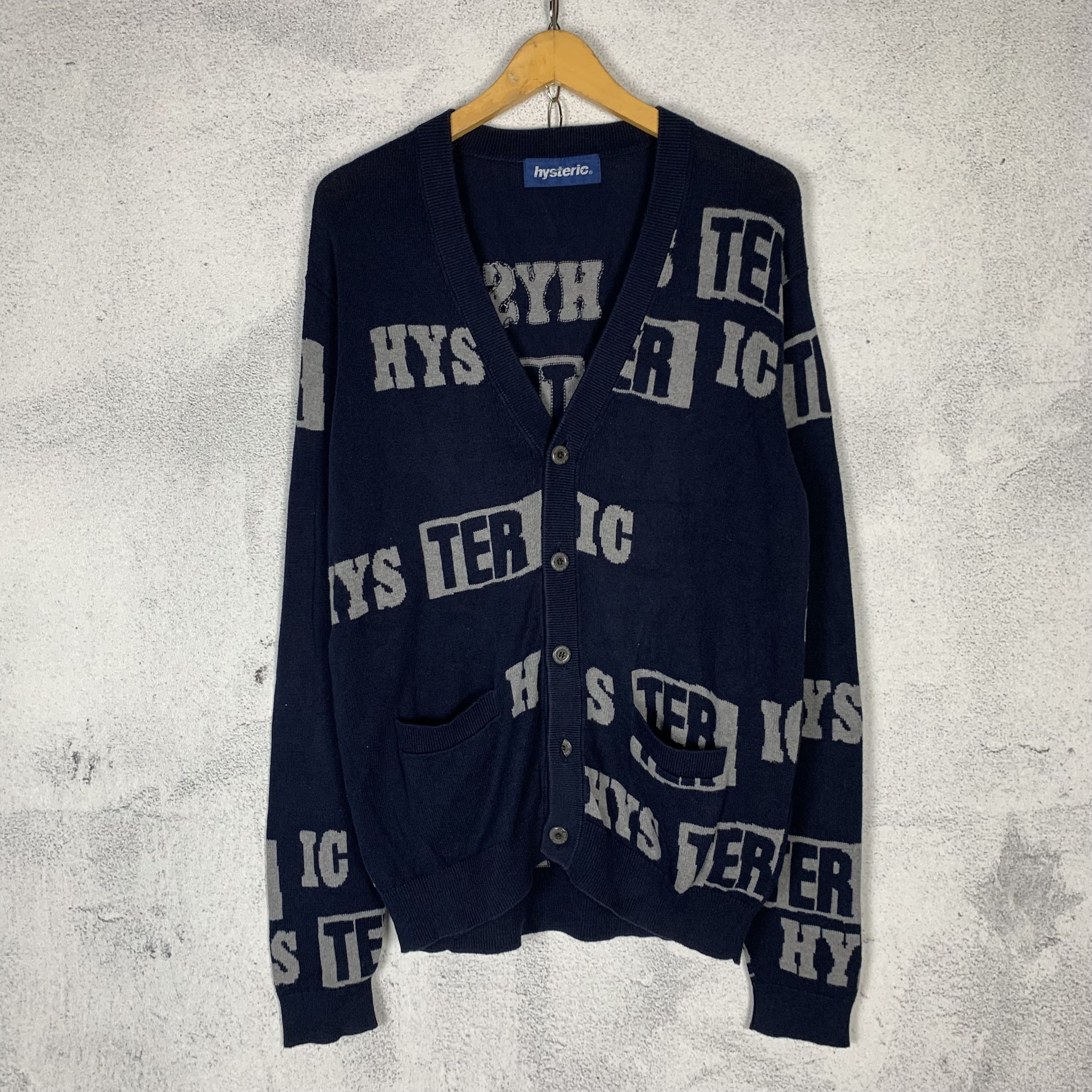 トップス HYSTERIC GLAMOUR X WDS Knit Cardigan Hysteric Glamour “Bulldog” Knit Cardigan | neverlandsupply