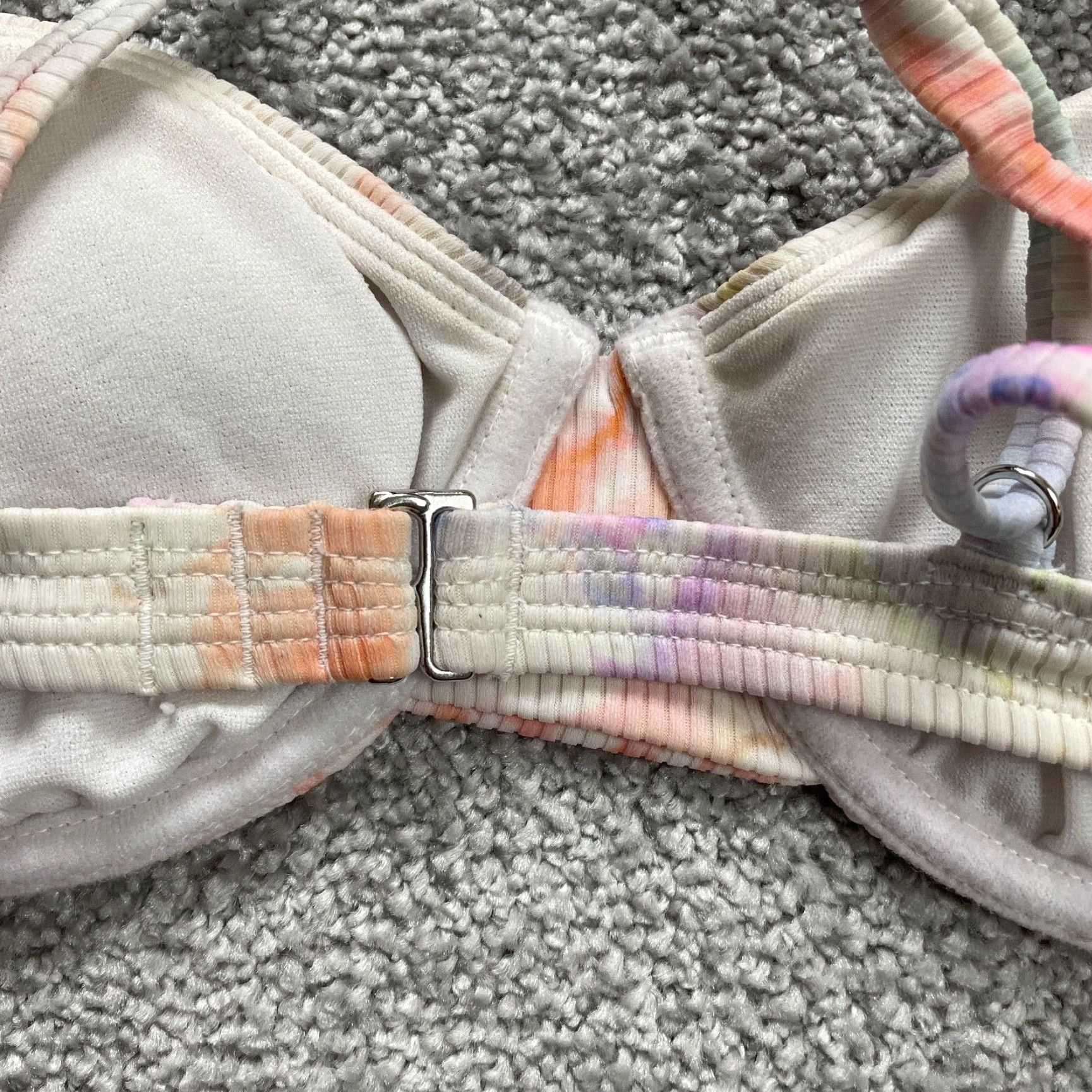 Vintage Xhilaration Women's Small Multi Tie Dye Underwired Push Up Bikini Top Beach Swimwear Size S / US 4 / IT 40 - 4 Thumbnail