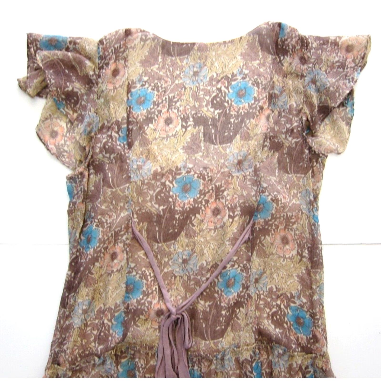 Free People Free People Dress Cap Sleeve Lined Sheer Floral Embroidered Pink 4 Womens Vintage Kaftan A-Line Sundress 90s? Size S / US 4 / IT 40 - 5 Thumbnail