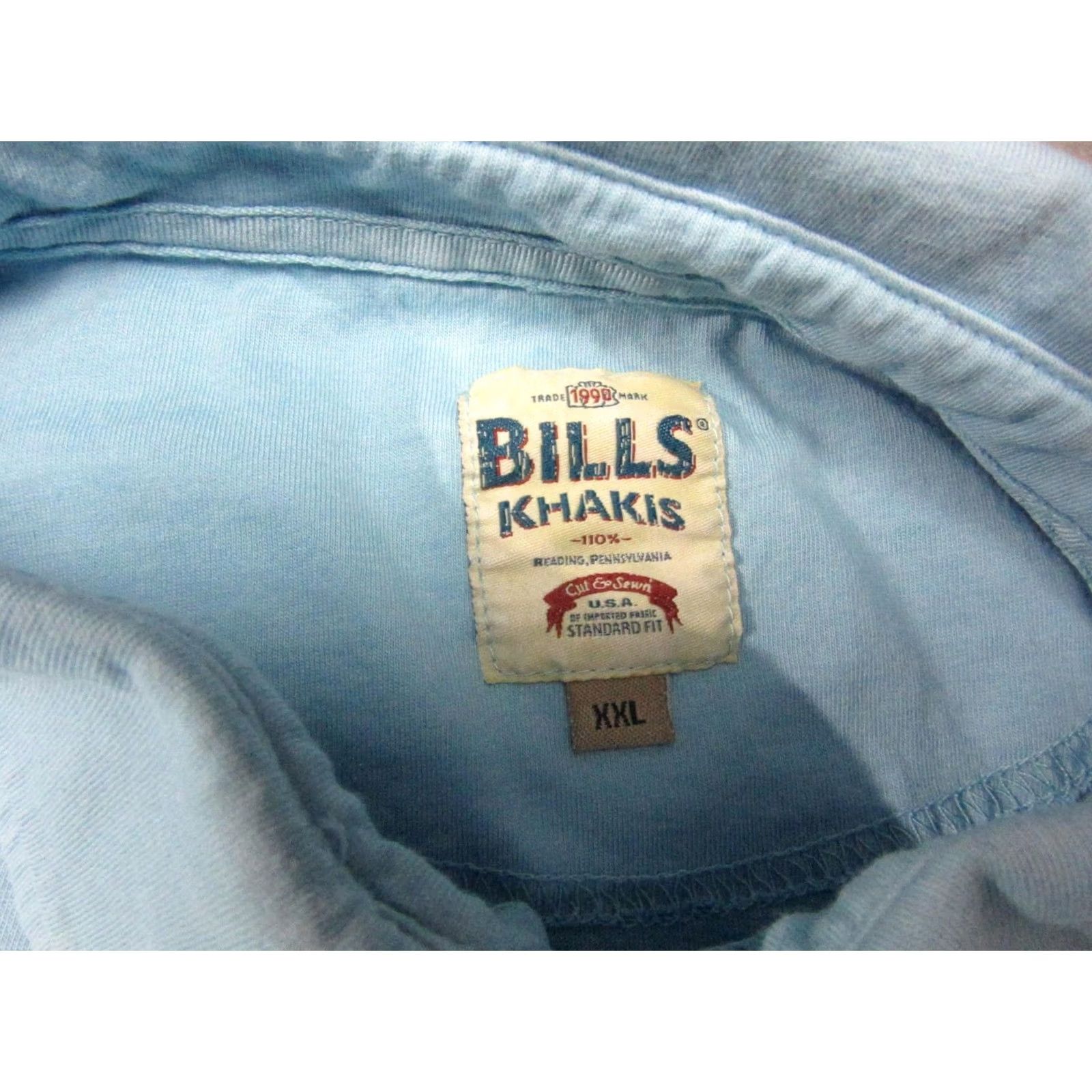 Bills Khakis Bills Khakis Polo Shirt Mens 2XL Blue Cotton Pocket Standard Fit Adult Regular Short Sleeve Collared Pullover Jersey 100% Cotton USA Made Size US XXL / EU 58 / 5 - 3 Thumbnail