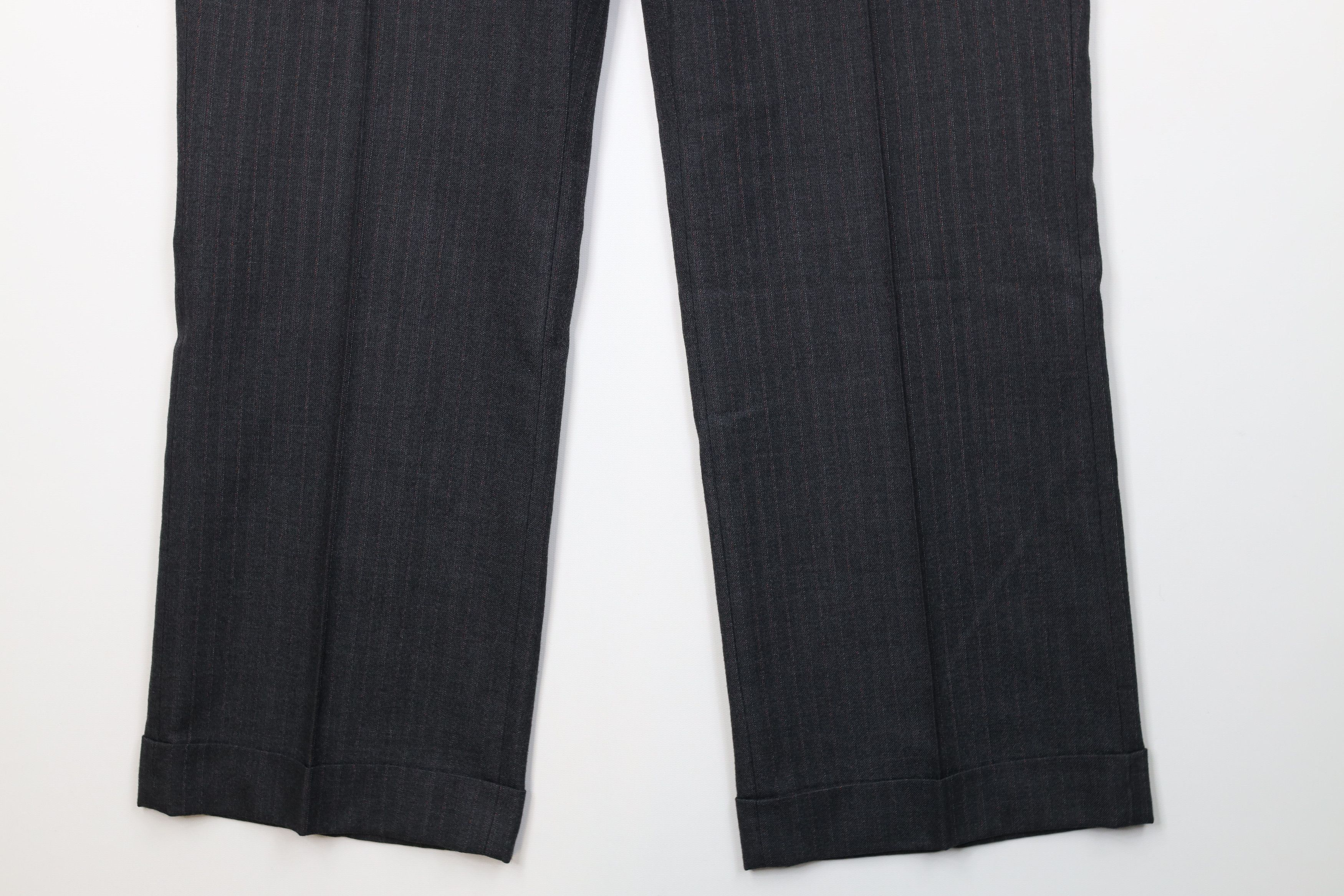 Vintage Vintage 70s Streetwear Knit Pinstriped Wide Leg Chino Pants Size US 36 / EU 52 - 4 Thumbnail