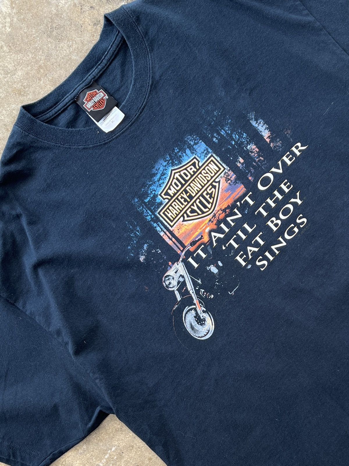 Harley Davidson Vintage Harley Davidson Fat Boy Sings Springfield Tee XL Size US XL / EU 56 / 4 - 1 Thumbnail