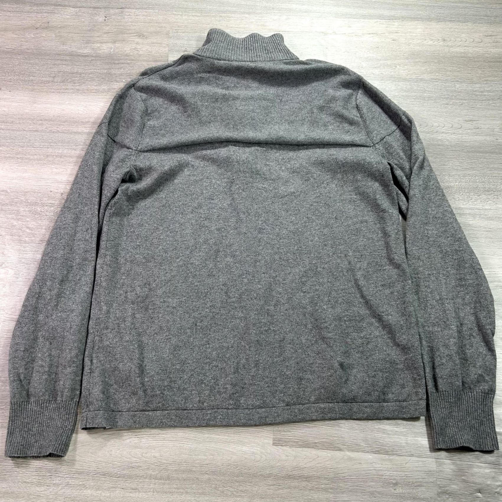 The North Face The North Face Sweater Mens Medium Gray 1/4 Zip Mock Neck Knit Pullover Size US M / EU 48-50 / 2 - 2 Thumbnail