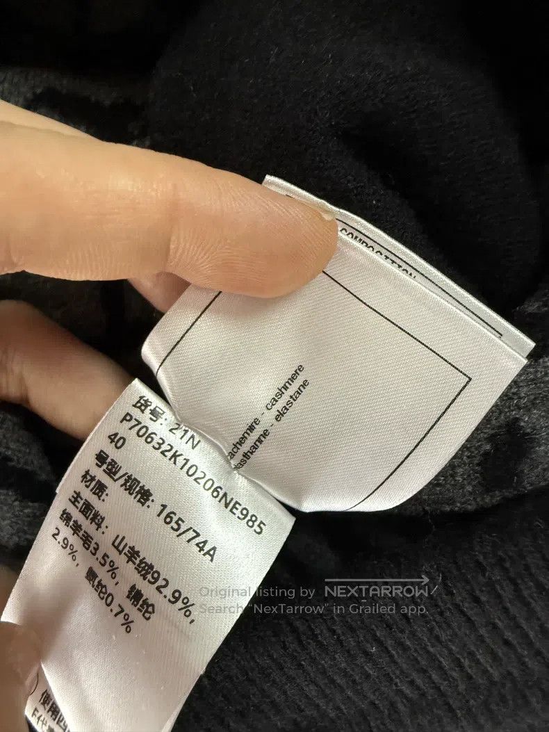 Chanel Chanel 21N black cashmere ski letter trousers Size 26" / US 2 / IT 38 - 6 Thumbnail