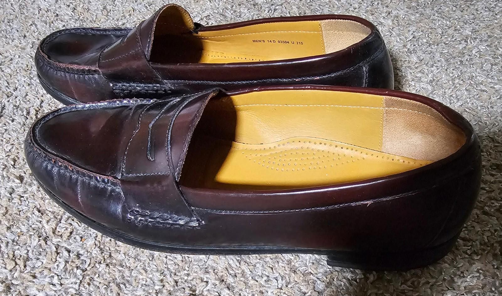 Cole Haan Cole Haan 03504 Burgundy Leather Slip-On Dress Loafers 14D Size US 14 / EU 47 - 4 Thumbnail