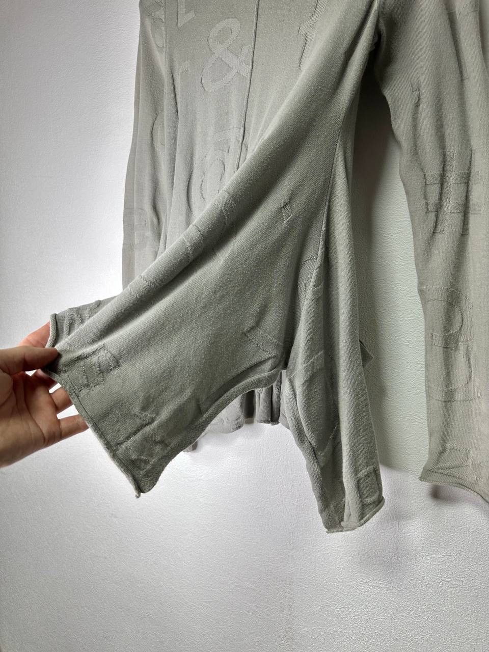 Rundholz Rundholz Avant-Garde Knit Cardigan Gray Abstract Pattern Y2K Size S / US 4 / IT 40 - 11 Thumbnail