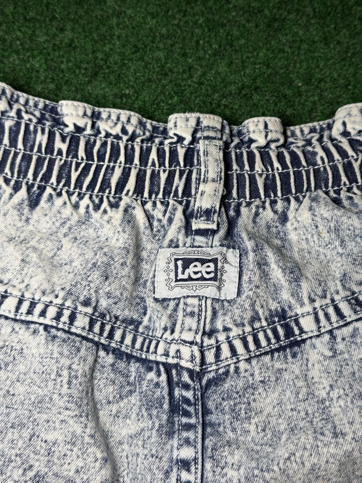 Lee × Vintage Vtg 90s Acid Wash Lee Jort High Waisted Grunge Denim Shorts Size 34" / US 12 / IT 48 - 3 Thumbnail