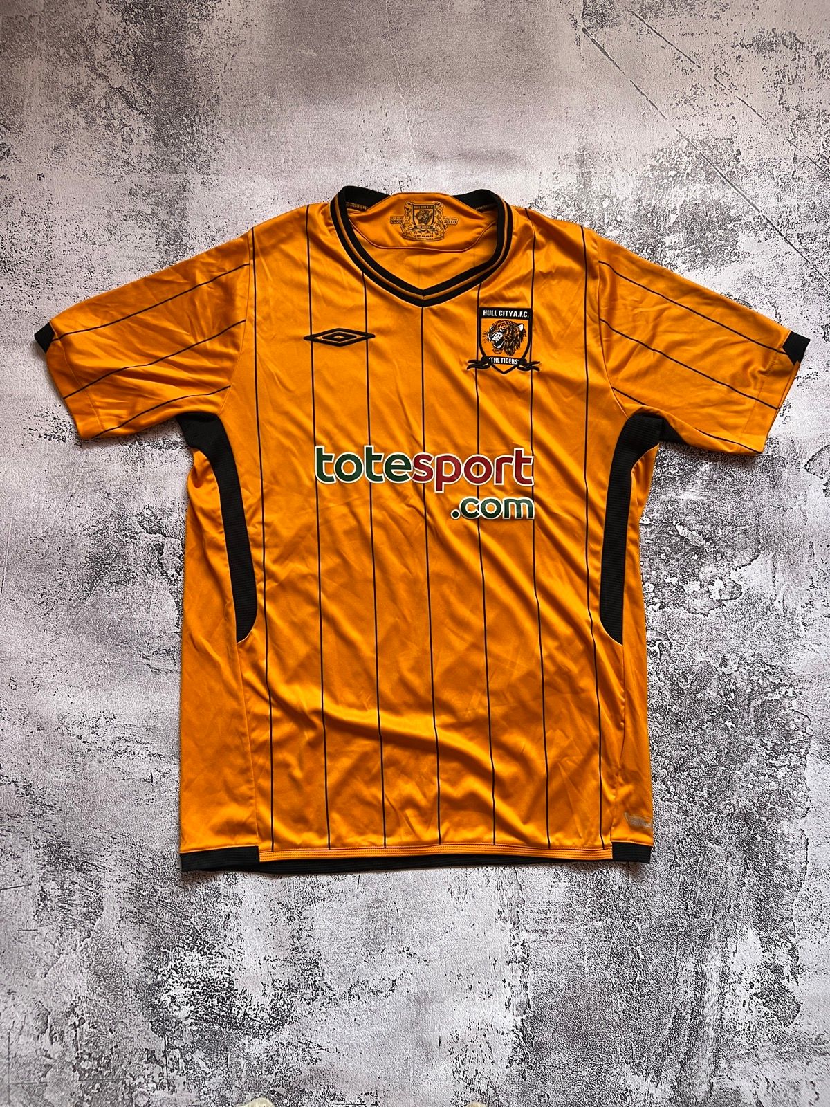 Pre-owned Soccer Jersey X Umbro Hull City 2009 Home Vintage Soccer Jersey Football Kit In Orange