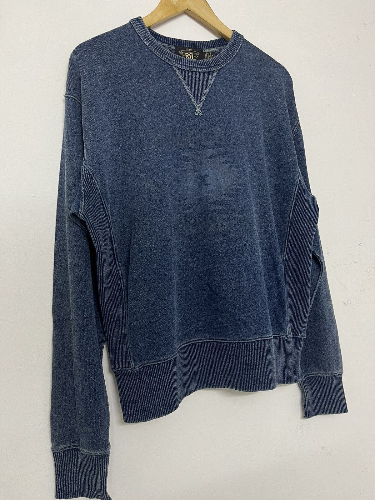 RRL Ralph Lauren × Vintage Vintage RRL Double RL Reverse Weave Crewneck Sweatshirt Size US M / EU 48-50 / 2 - 2 Thumbnail