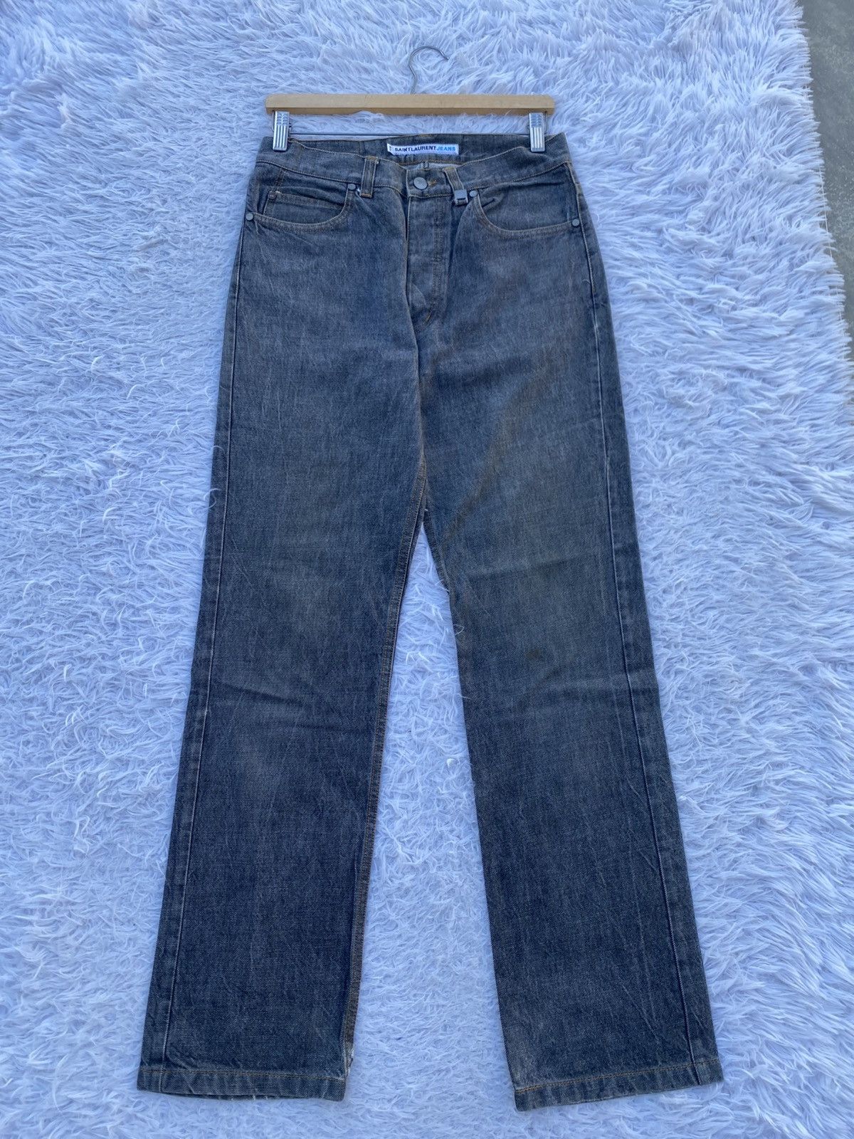 Yves Saint Laurent Rare Vintage Saint Laurent Jeans YSL Denim Made in Portugal Size US 29 - 2 Thumbnail