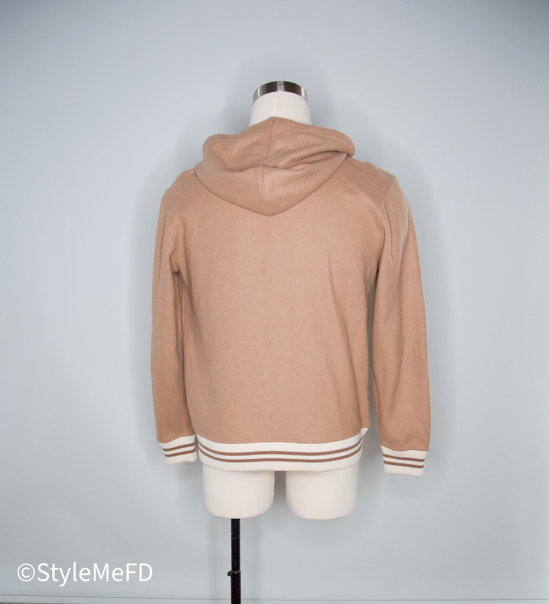Eleventy Eleventy Beige & White Hooded 100% Wool Zip Up - Mens Size L Size US L / EU 52-54 / 3 - 3 Thumbnail