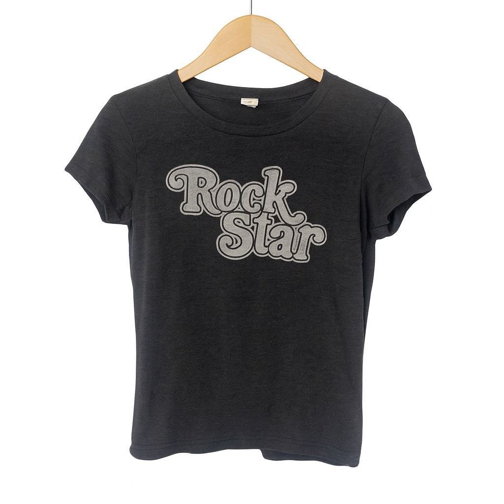 Gap Gap Women’s Rock Star Graphic Tee Black S | Vintage Retro Mu Size S / US 4 / IT 40 - 1 Thumbnail