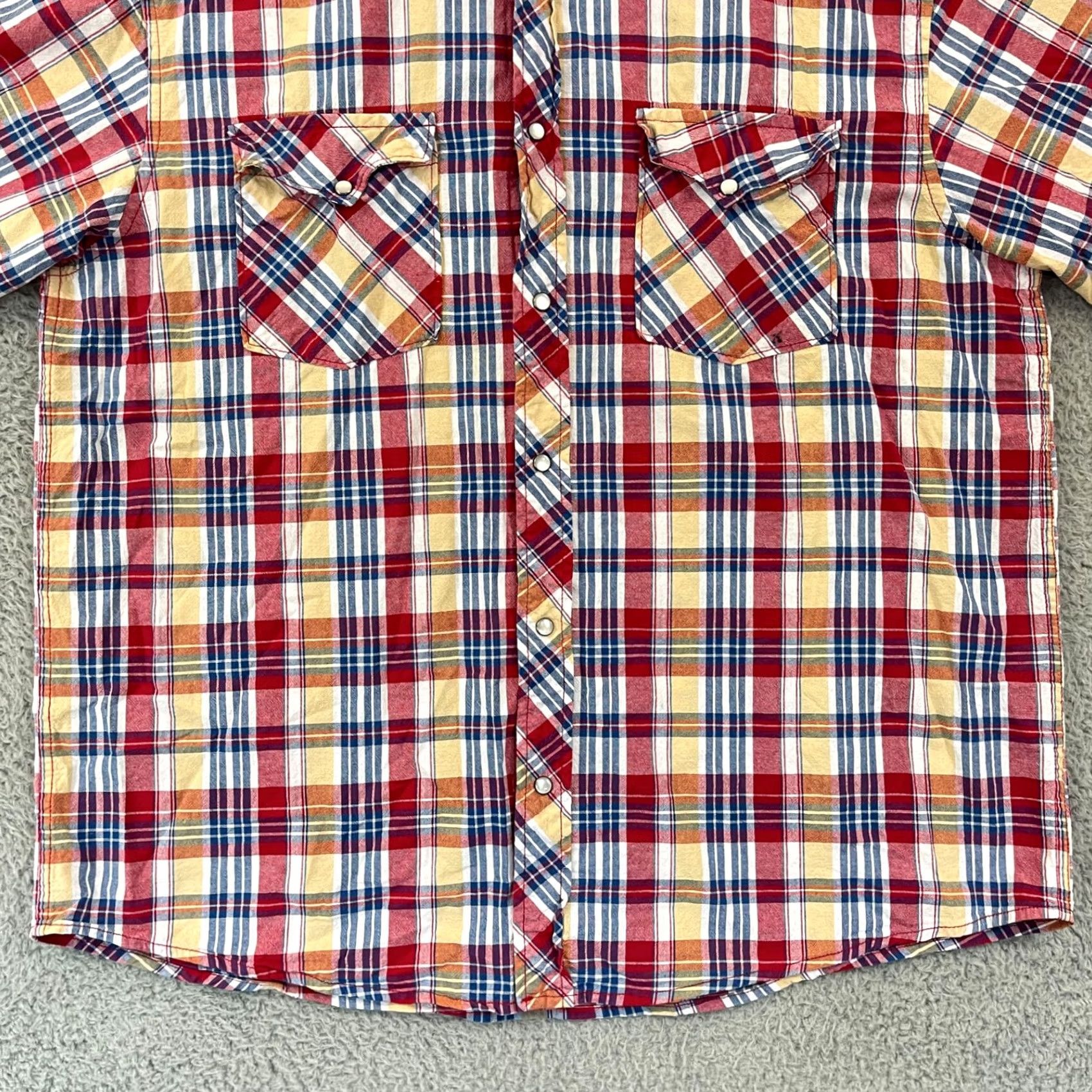 Vintage VINTAGE Lincoln Outfitters Pearl Snap Shirt Mens XL Check Short Sleeve 80s Western Size US XL / EU 56 / 4 - 2 Thumbnail