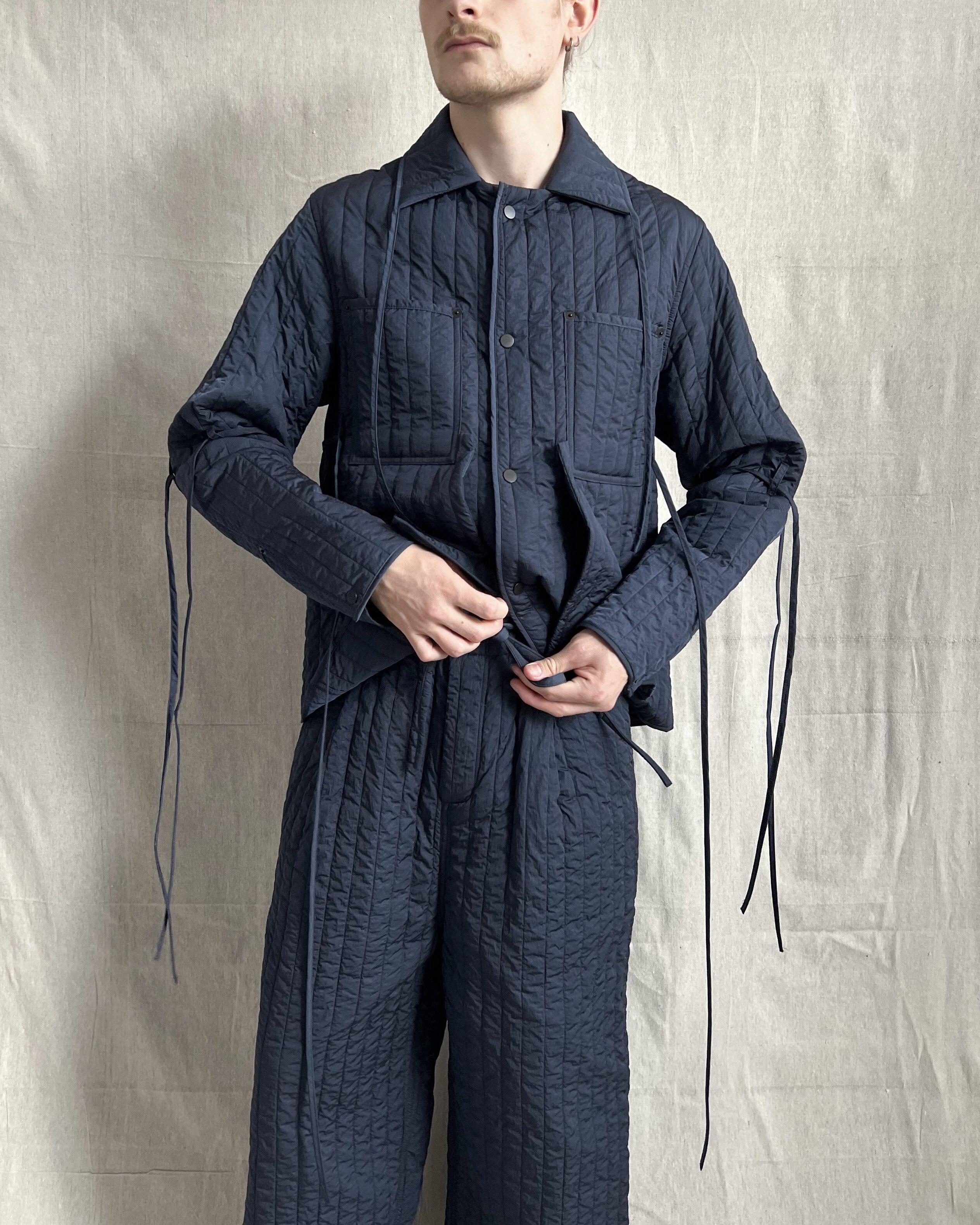 Craig Green S/S16 Runway Two-Piece Navy Quilted Nylon Work Suit Size 38R - 9 Thumbnail